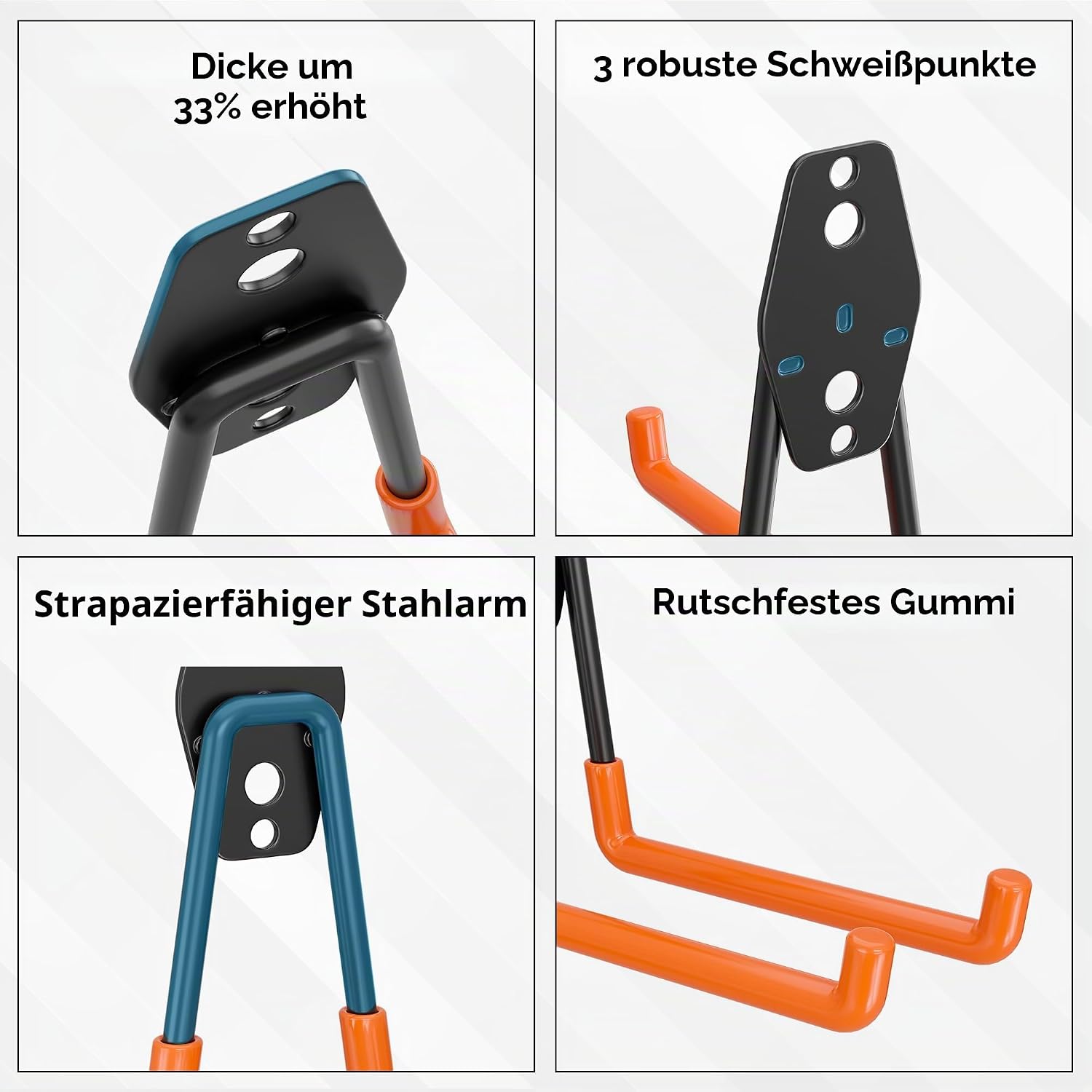 Thumbnail 3 de BONTEC Wandhaken Set 18 Stück für Garage