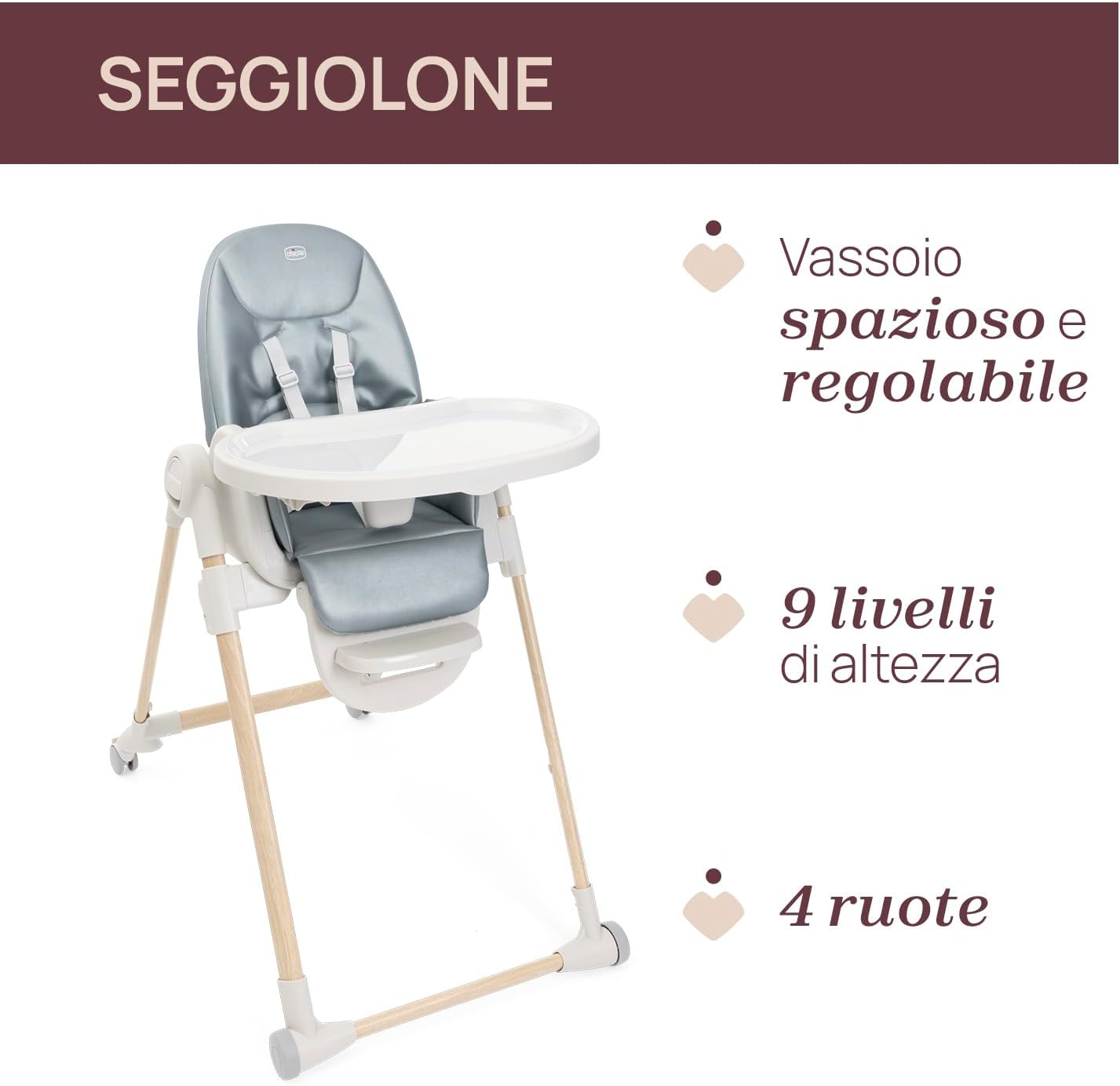 Thumbnail 6 de Chicco Polly Armonia: seggiolone evolutivo 0–40 kg, verde