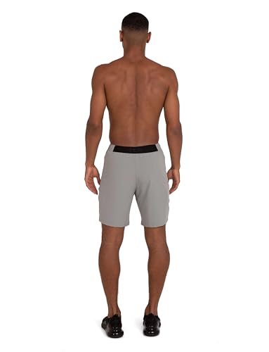 Thumbnail 4 de TCA Pantalones Cortos Deportivos con Cremalleras para Hombre – Tecnología Elite Tech (Gris Claro/Negro, L)