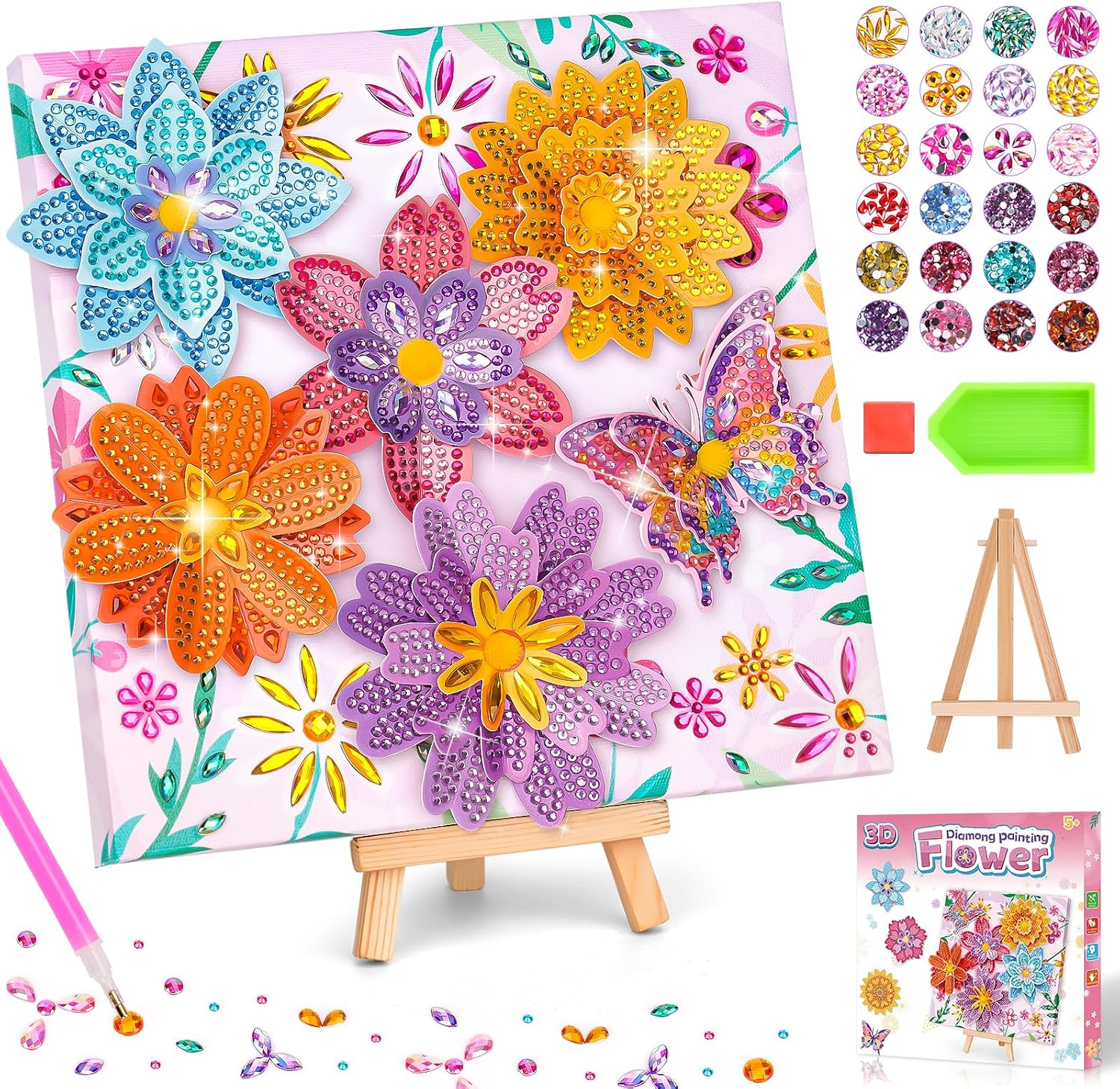 Thumbnail 6 de Diamond Painting Schmetterling Bastelset