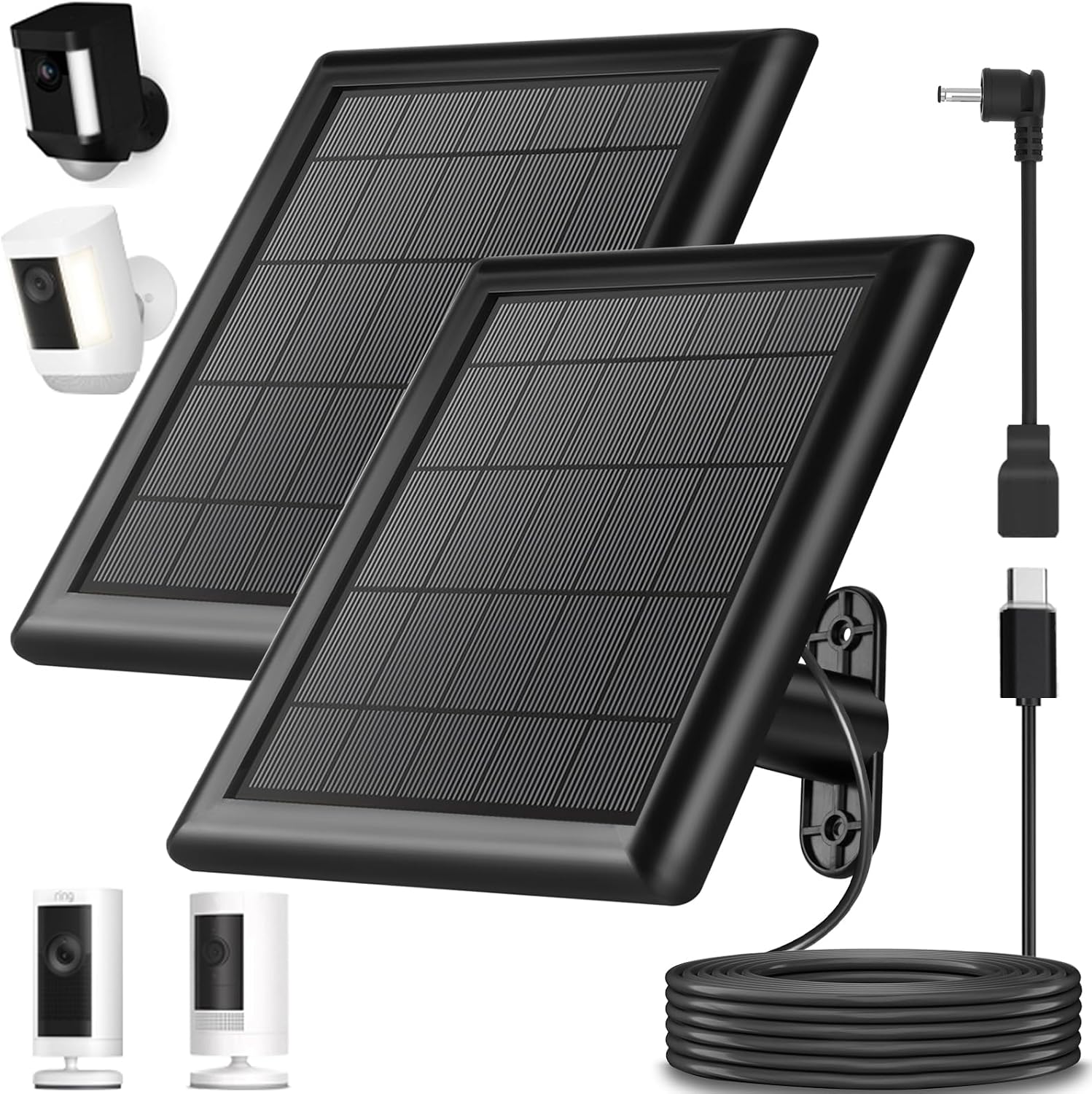 Detalle de 8W Solar Charger for Ring Camera ⚡