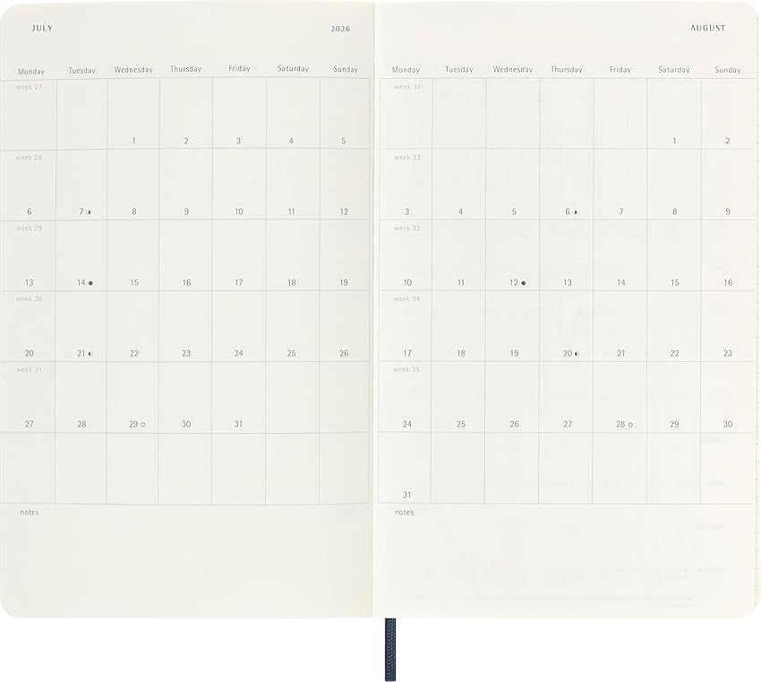 Thumbnail 5 de Moleskine Weekly Planner 2025-2026 Agenda semanal 18 meses 13 x 21 cm