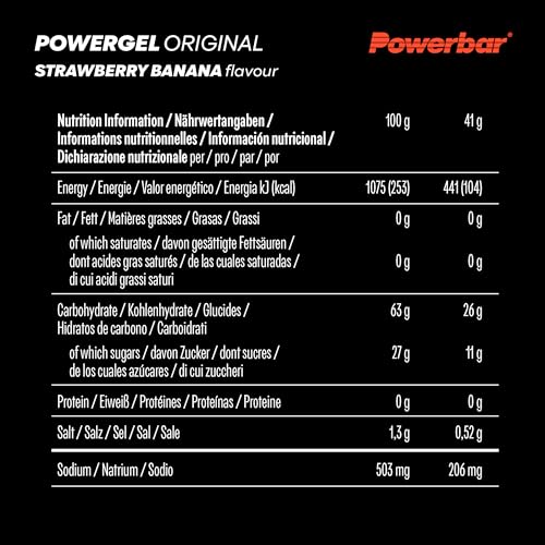Detalle 2 de Powerbar PowerGel (24x41g) Strawberry Banana – Energie & Ausdauer