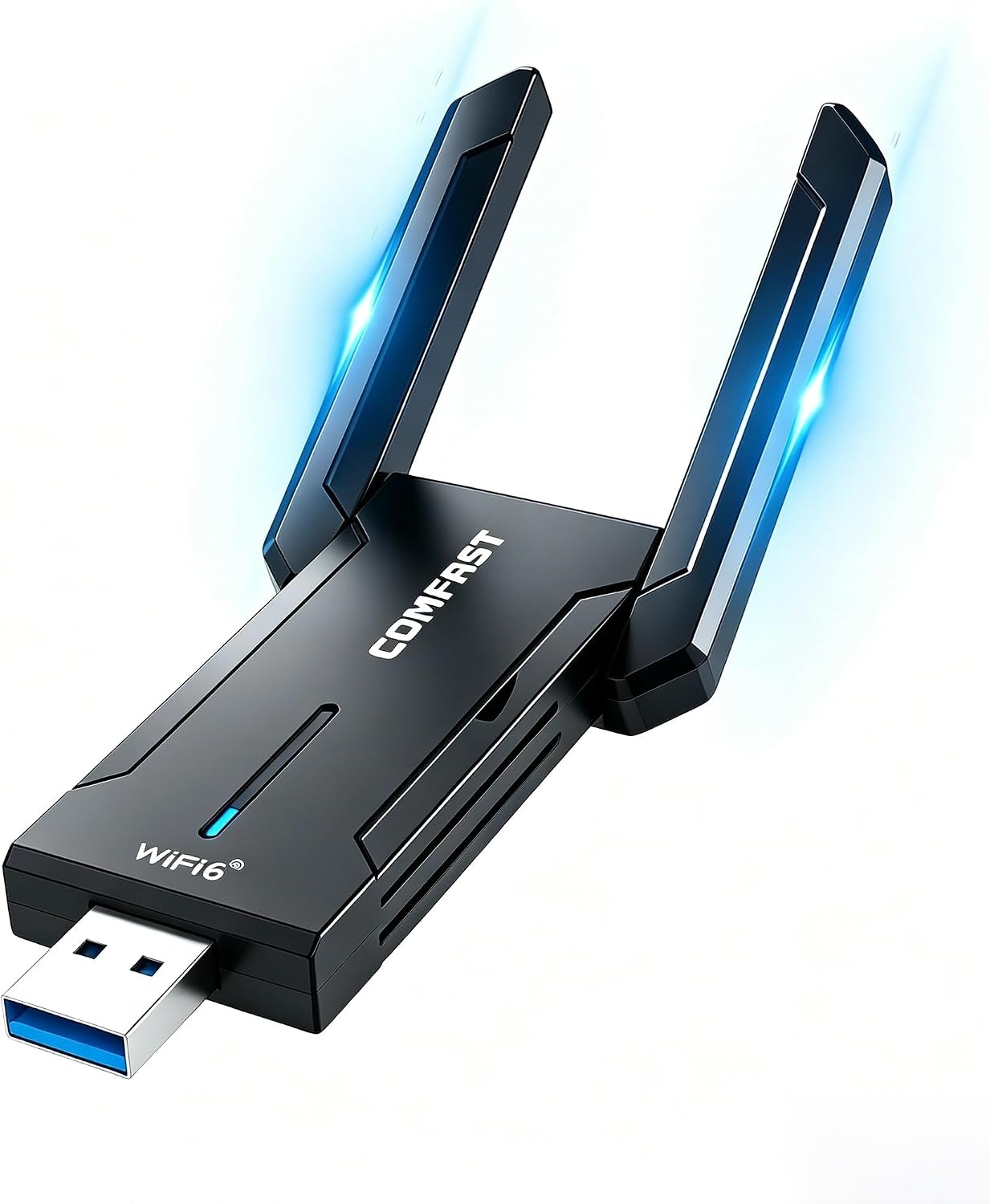 Detalle de Clé WiFi 6E COMFAST Tri-Bande AX5400 Mbps USB 3.0 — Compatibilité Windows 10/11