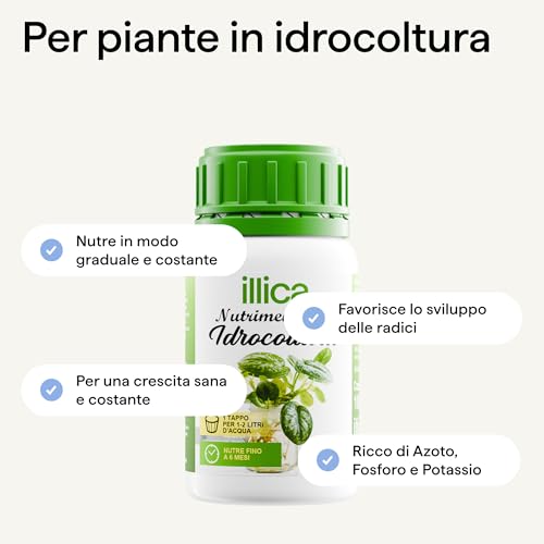 Detalle 2 de Illica Concime per Idrocoltura 100ml: nutrimento liquido per piante in acqua