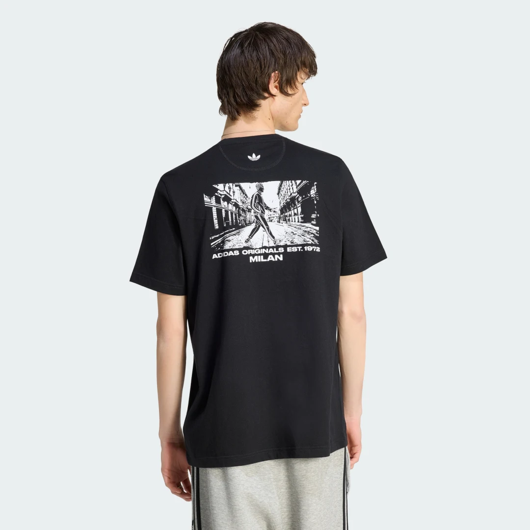 Detalle 2 de Adidas CAMISETA ESTAMPADA MILAN SUPERSTAR Negro