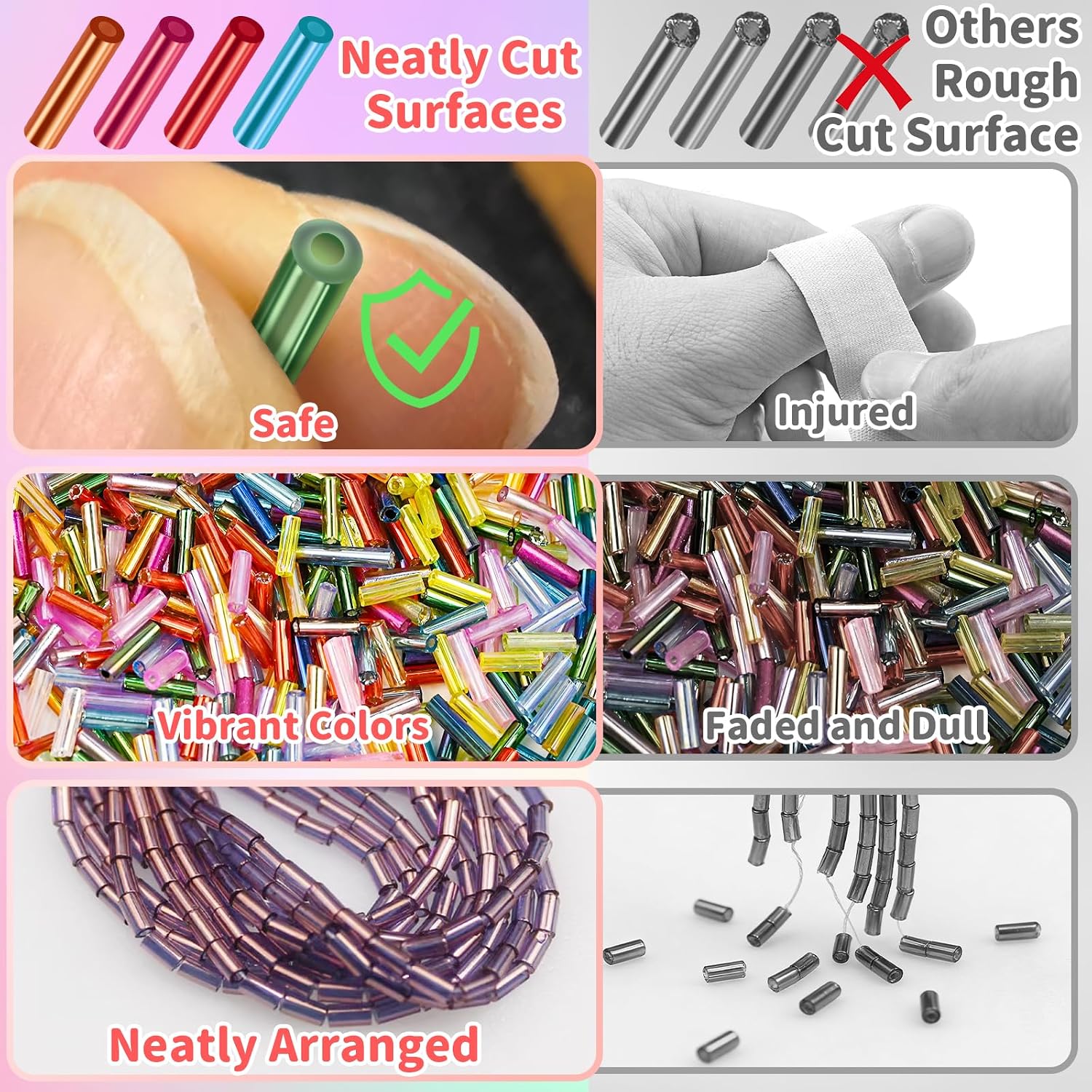 Thumbnail 5 de VvLons Glass Bugle Beads 7mm