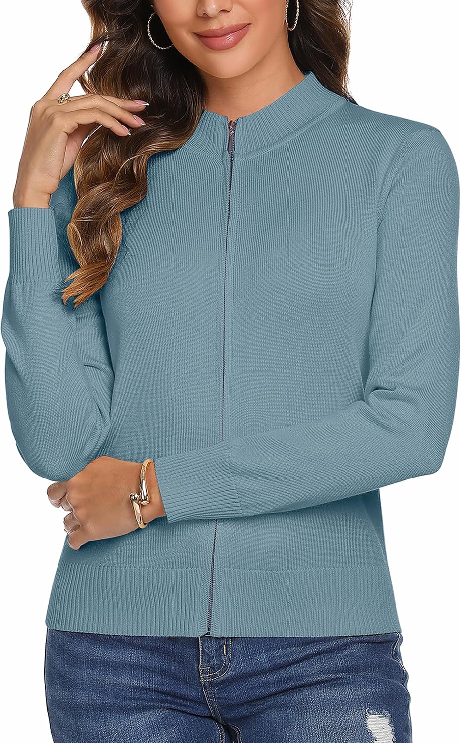 Thumbnail 2 de Totatuit Long Sleeve Zip-Up Knit Cardigan