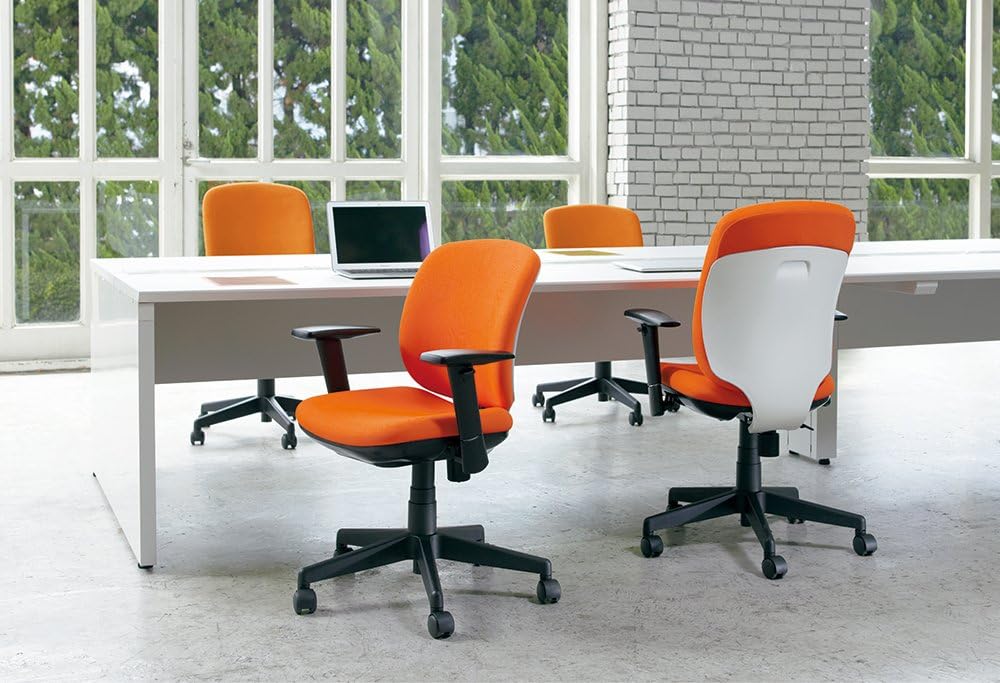 Detalle 2 de プラス Presea KC-K53SL OR オフィスチェア ハイバック・ホワイトシェル・オレンジ