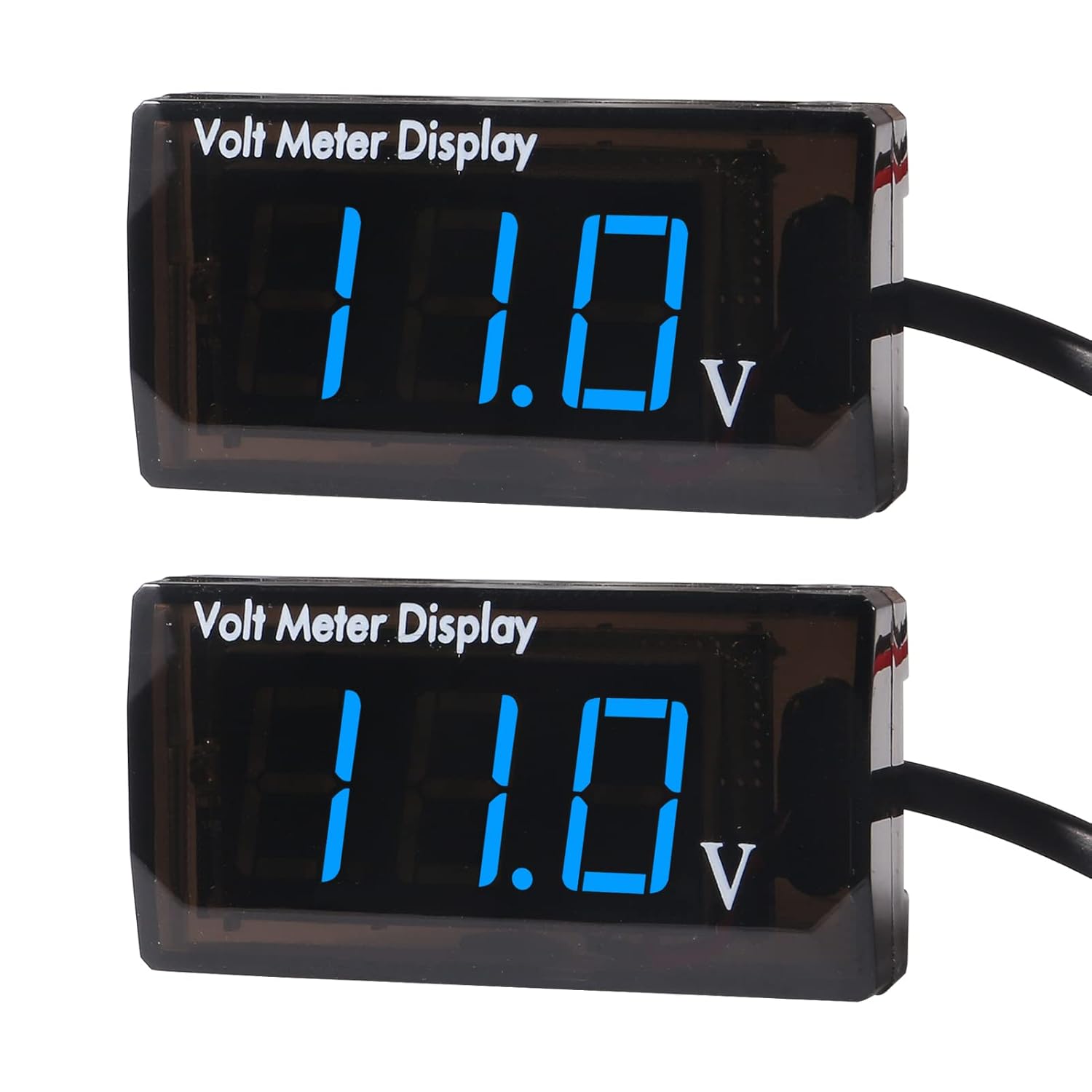Detalle de 2Pcs DC 12V Car Digital Voltmeter Gauge with LED Display