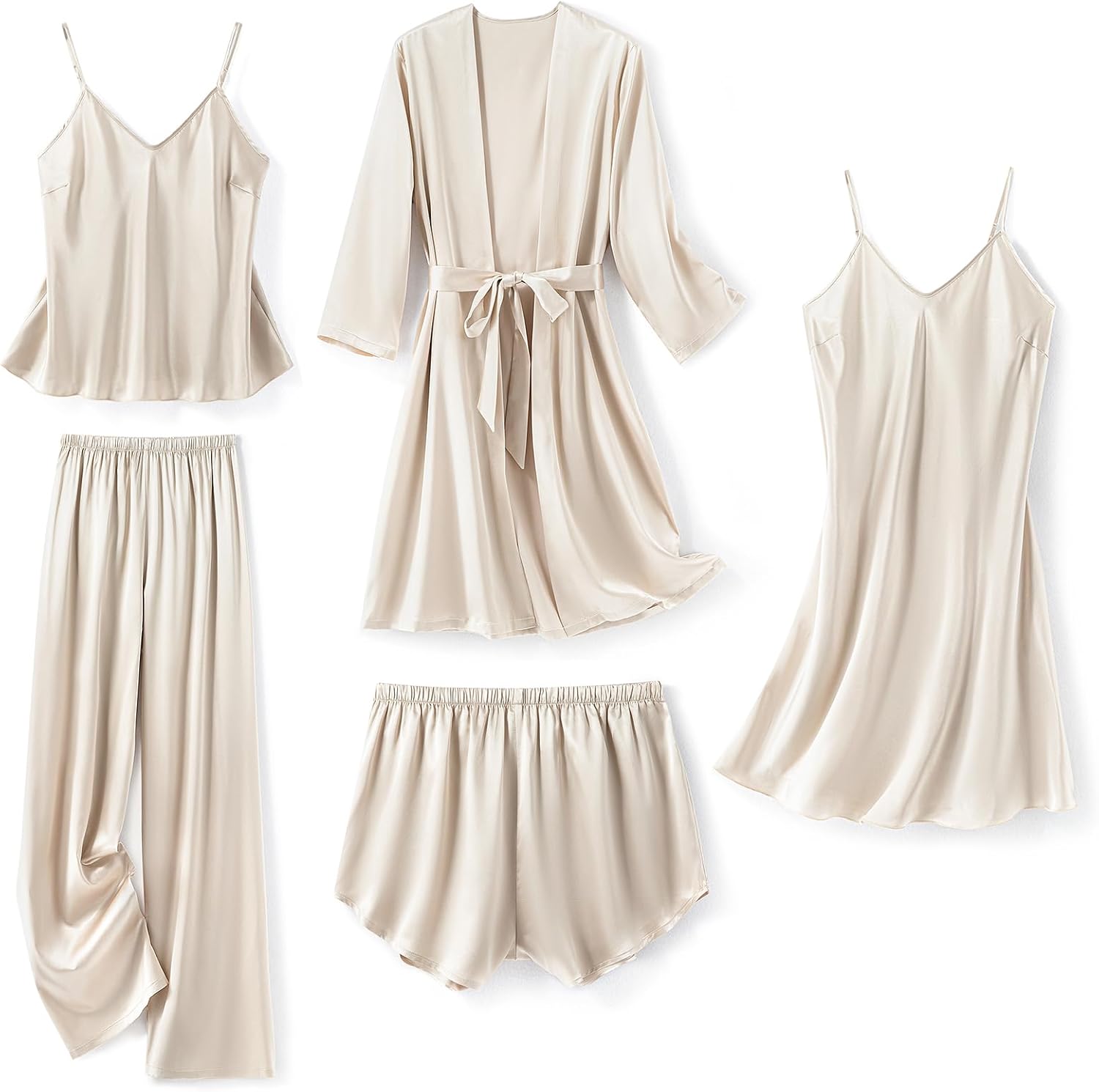Thumbnail 6 de SAPJON Silk Pajamas 5-Piece Set