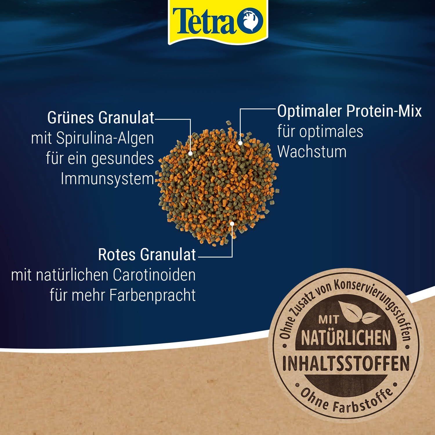 Detalle de Tetra Cichlid Granules – Hauptfutter Mix, 500 ml Dose