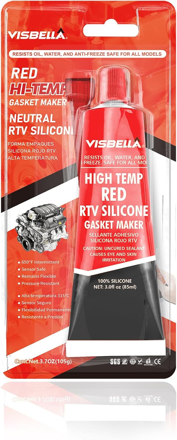Thumbnail 6 de Visbella High Temperature RTV Silicone Gasket Maker (3.7 OZ, Black)