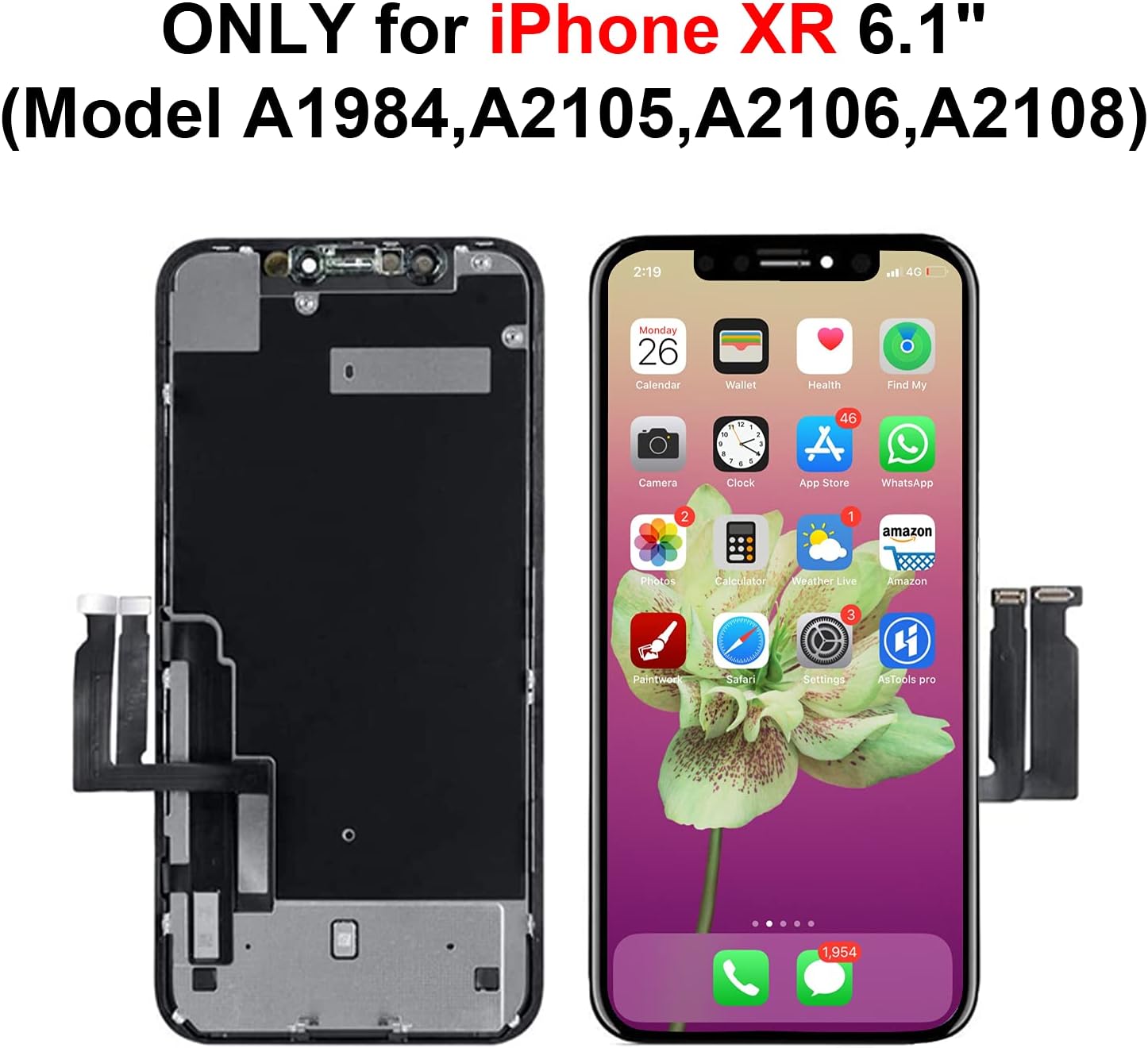Detalle 2 de Brinonac ricambio display LCD per iPhone XR da 6,1" con 3D Touch