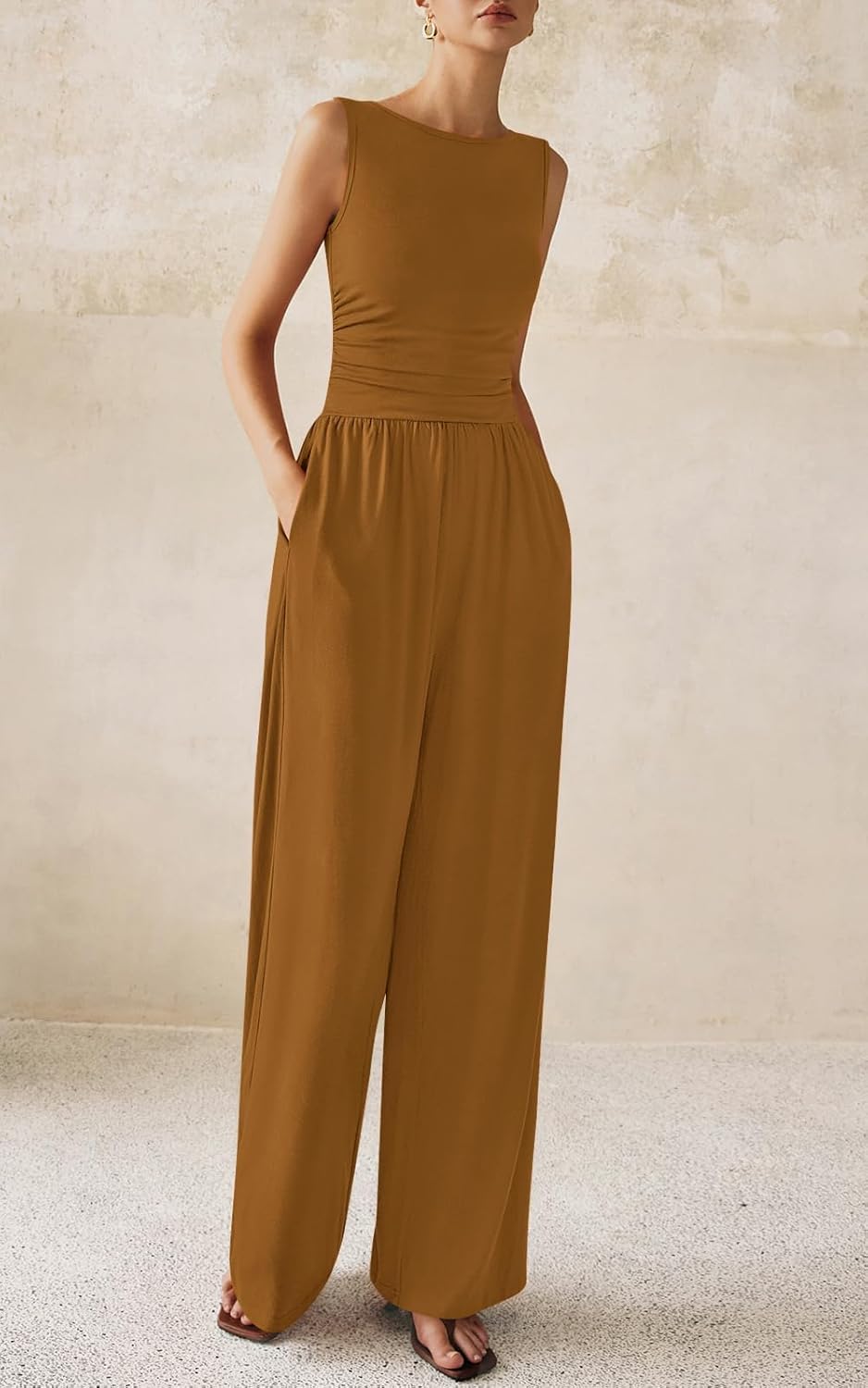Thumbnail 3 de PRETTYGARDEN One Piece Jumpsuits for Women – Dressy Casual Sleeveless Wide Leg Rompers