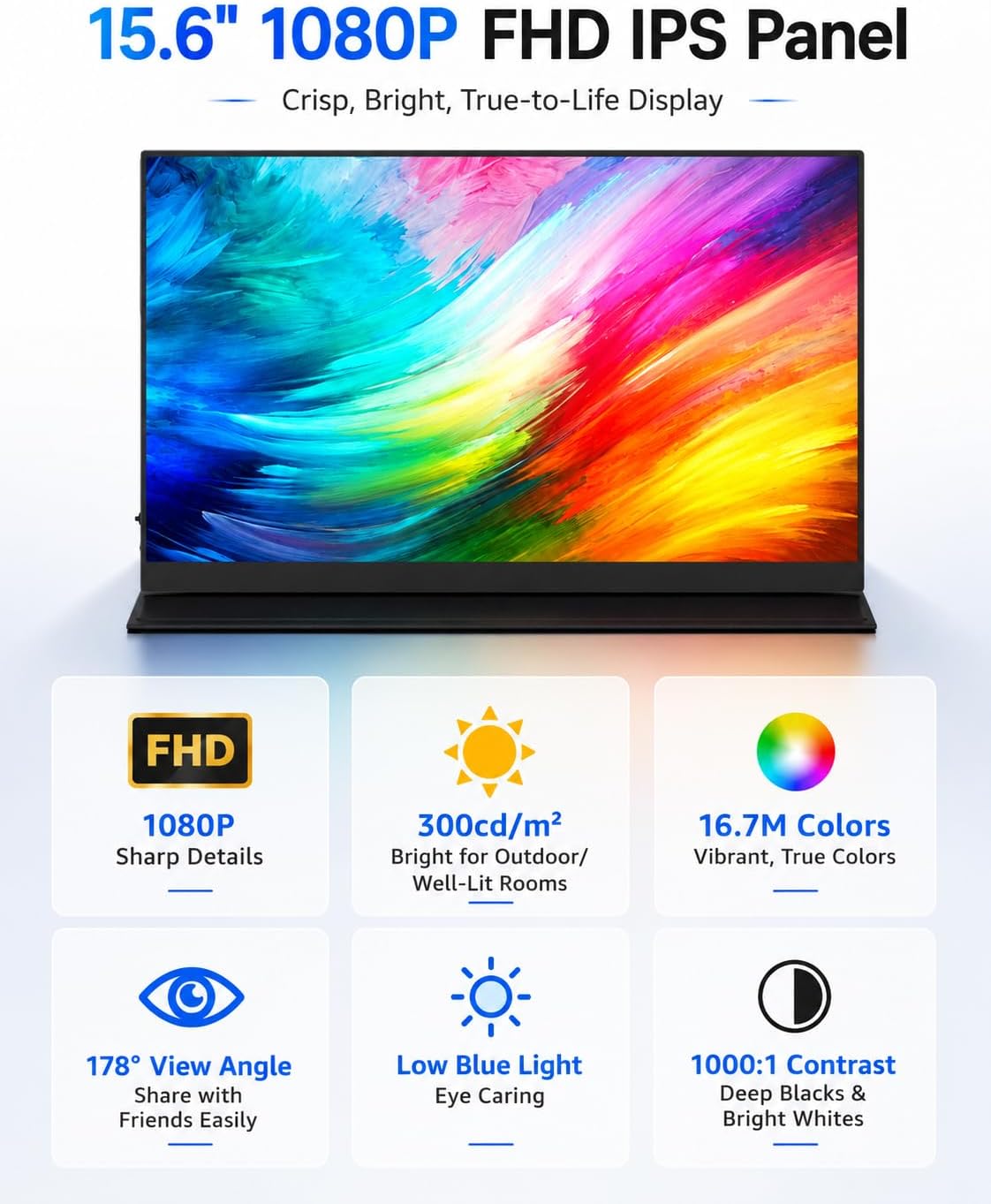Thumbnail 4 de Yodoit Portable Monitor 15.6" FHD IPS display