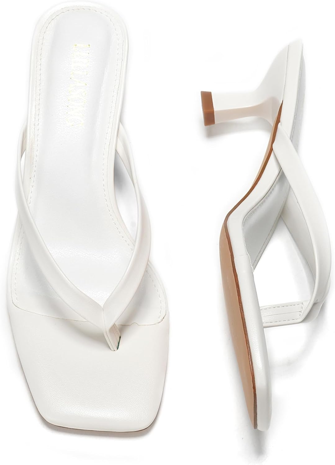 Thumbnail 6 de LULLASONG Women's Kitten Heels Sandals: Square Open-Toe, 1.8–2 Inch Heel