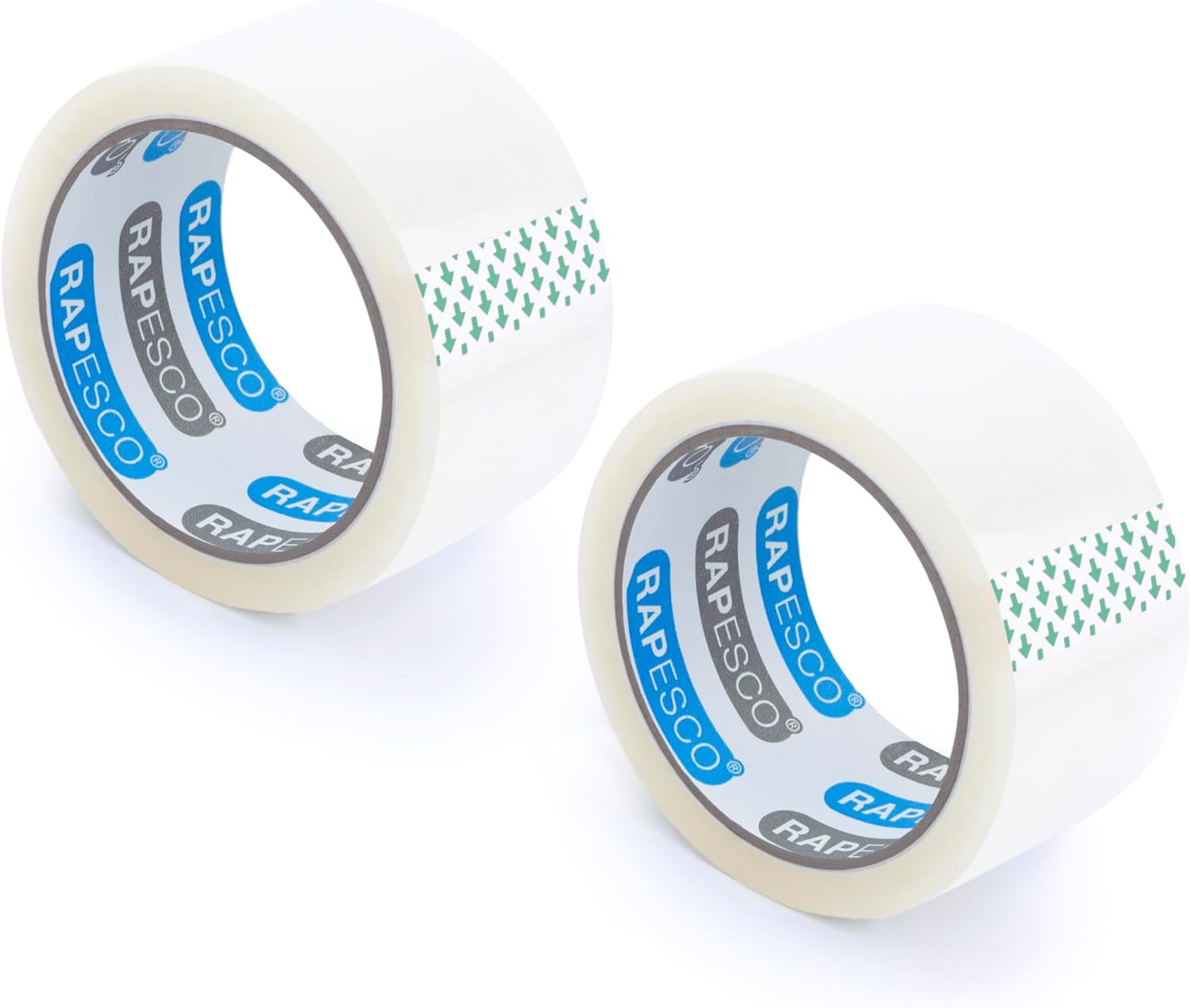 Detalle de Rapesco 1557 Dispenser per Nastro Adesivo da Imballaggio con Germ-Savvy e 2 Rotoli Trasparenti