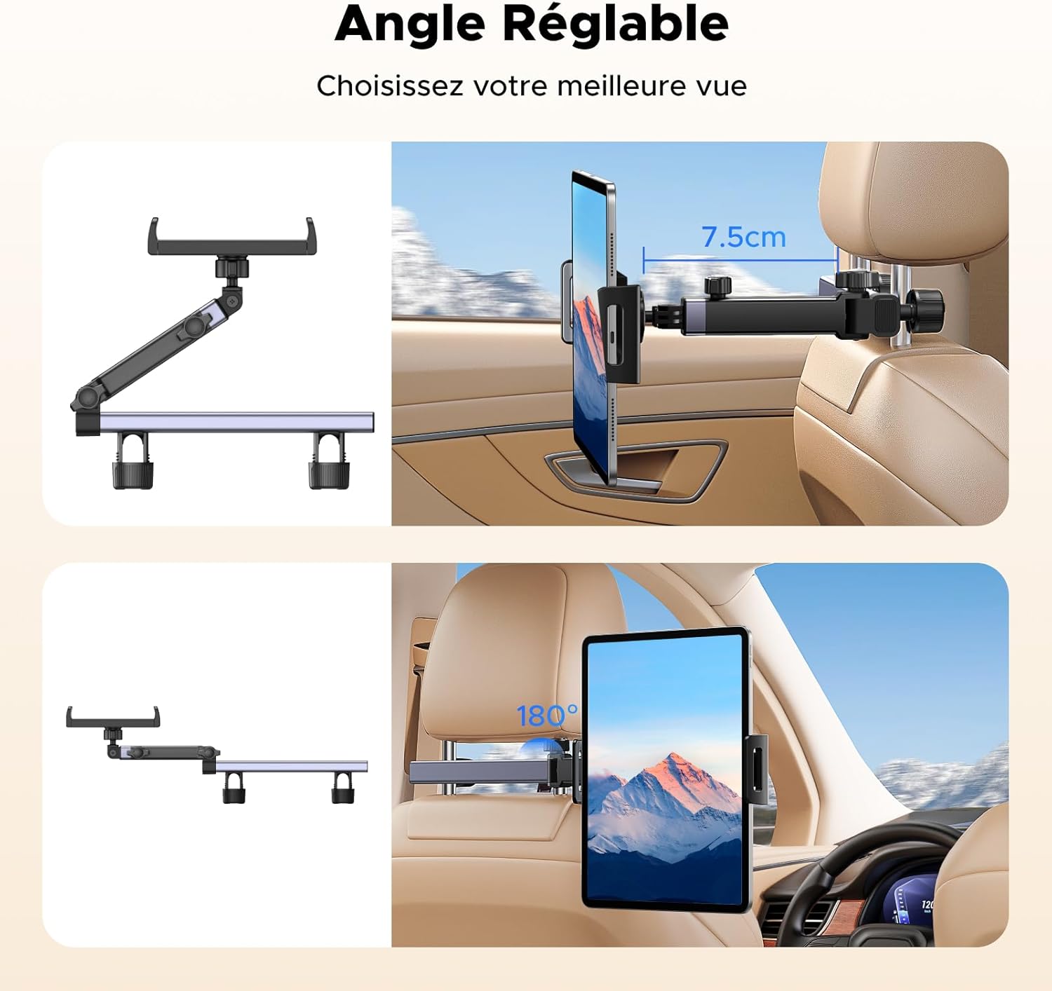 Thumbnail 1 de UGREEN Support tablette voiture 9,8 pouces