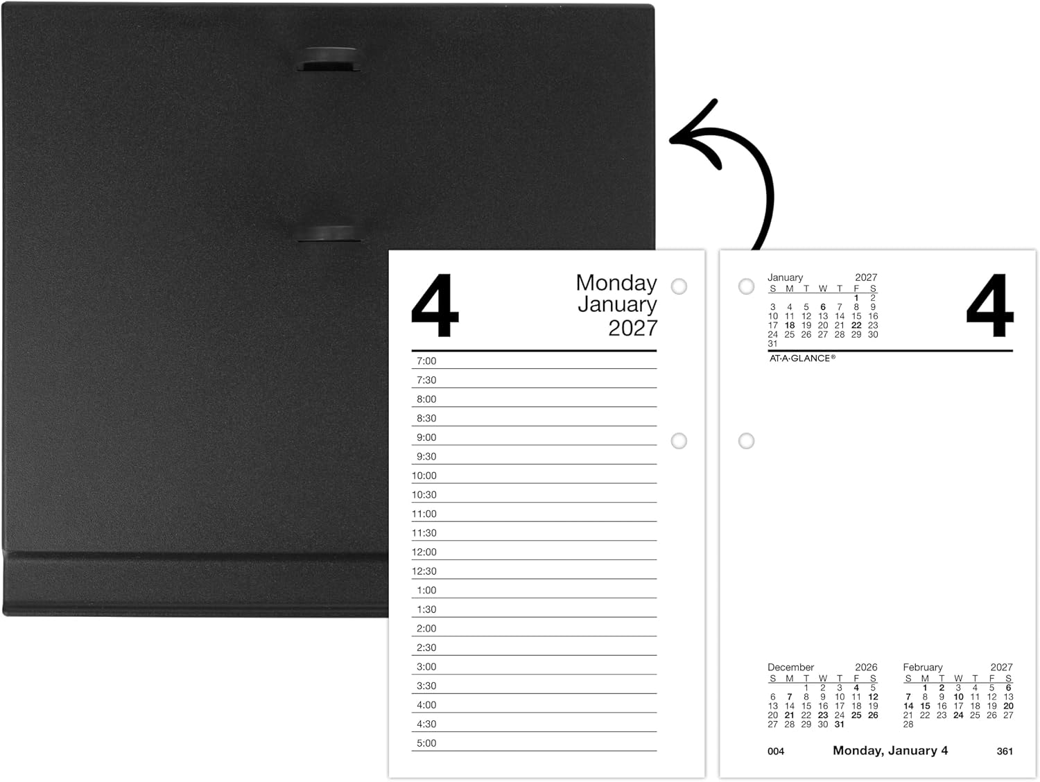 Detalle 2 de AT-A-GLANCE Desk Calendar Refill, 3.5" x 6