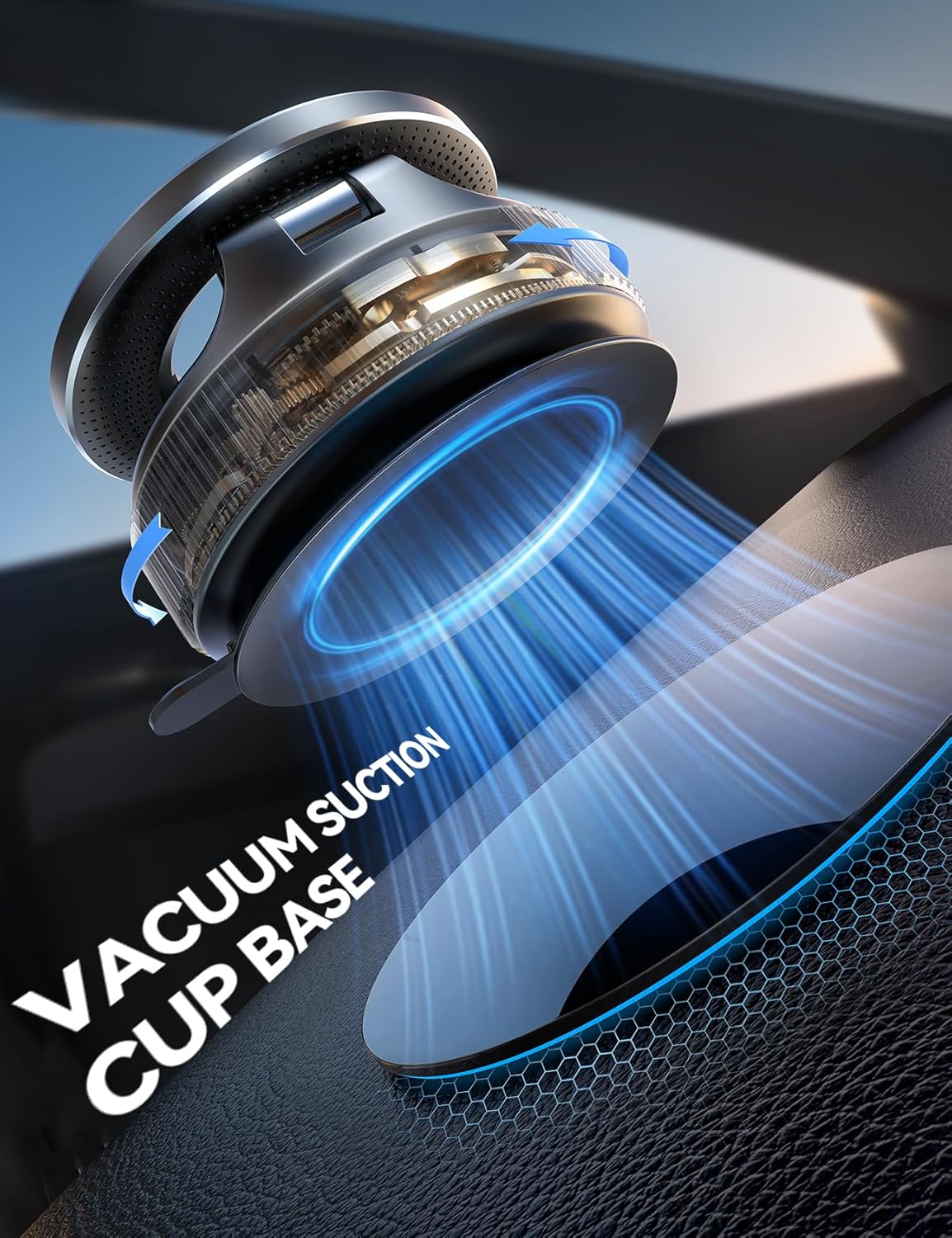 Detalle de JOYROOM MagSafe Suction Cup Car Mount with 360° Adjustable Arm