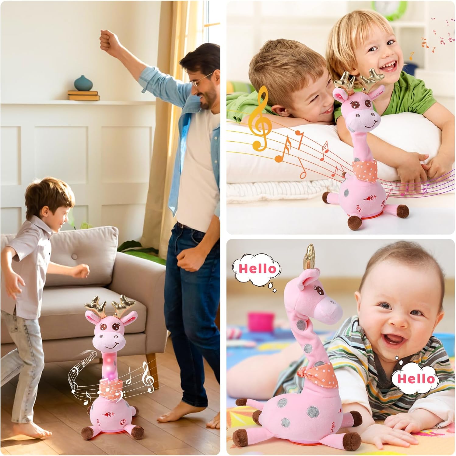 Thumbnail 5 de seOSTO Volume Control Singing Giraffe 12.6in