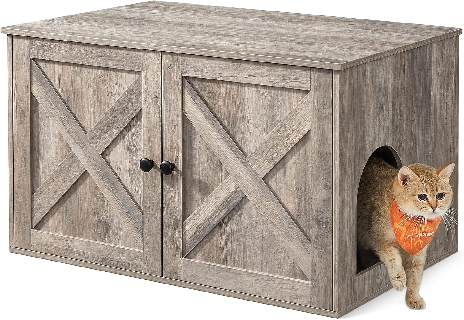 Detalle de Feandrea Cat Litter Box Enclosure, 31.5 x 20.9 x 19.7 Inches
