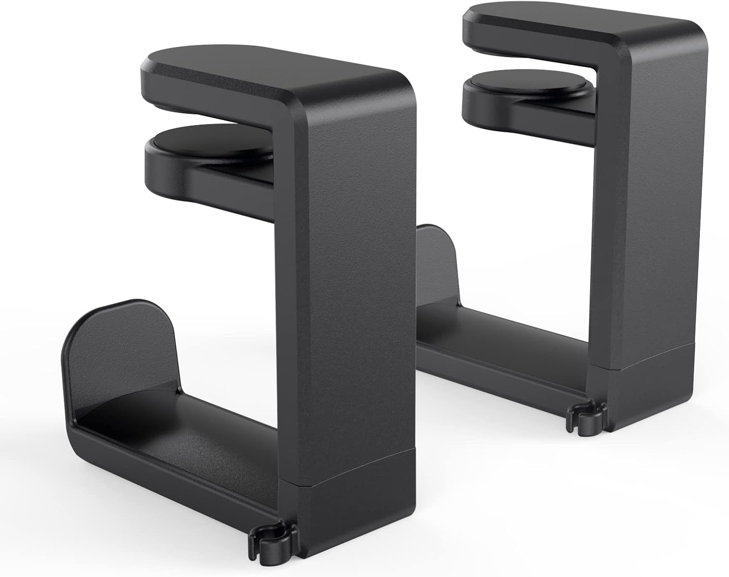 Detalle de EURPMASK Rotating Clamp-On Headphone Stand (2 Pack) with 360° Swivel & Cable Clip Organizer