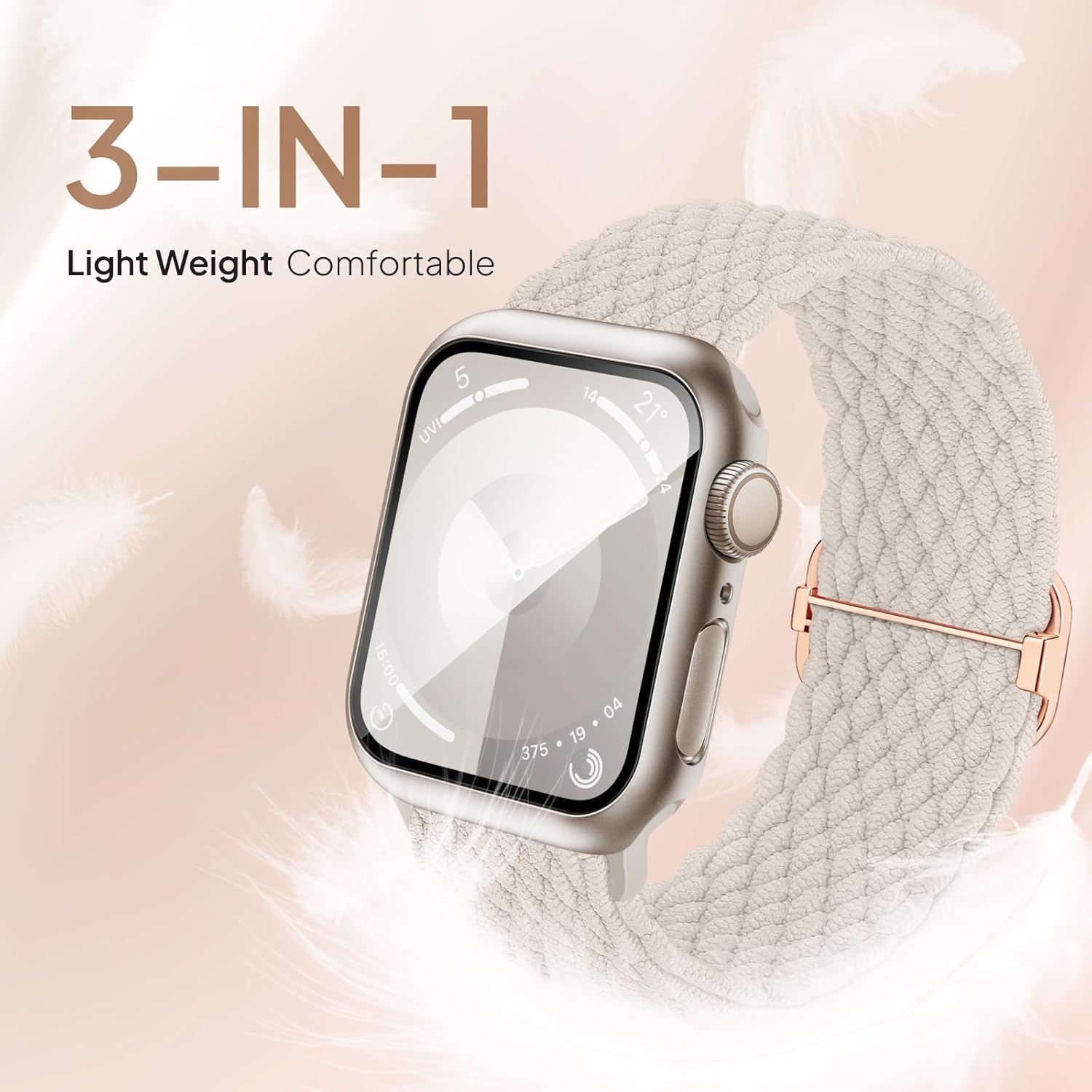 Thumbnail 1 de Raradev 3‑in‑1 braided strap and 9H screen protector for Apple Watch 42mm