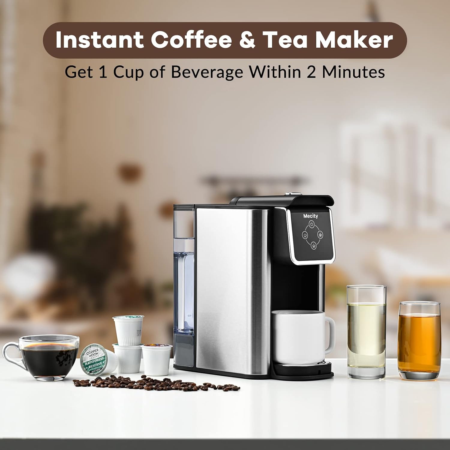 Thumbnail 1 de Mecity 3-in-1 Single Serve Coffee Maker (K-Cup Compatible) with Tea Maker & Instant Pot Mode