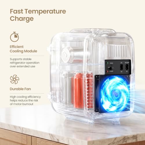 Thumbnail 9 de SONGMICS Mini Fridge 4L/6 Can: Portable Cooler and Warmer