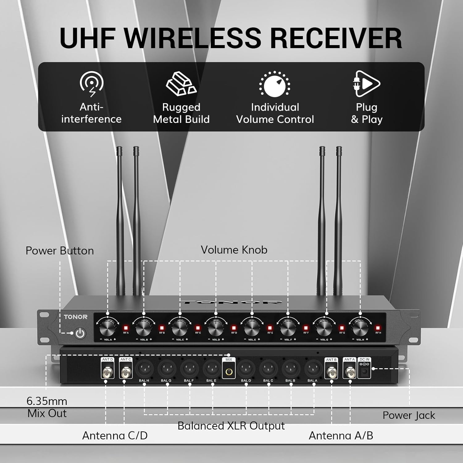 Thumbnail 4 de TONOR Wireless Microphones System 295ft 🎤