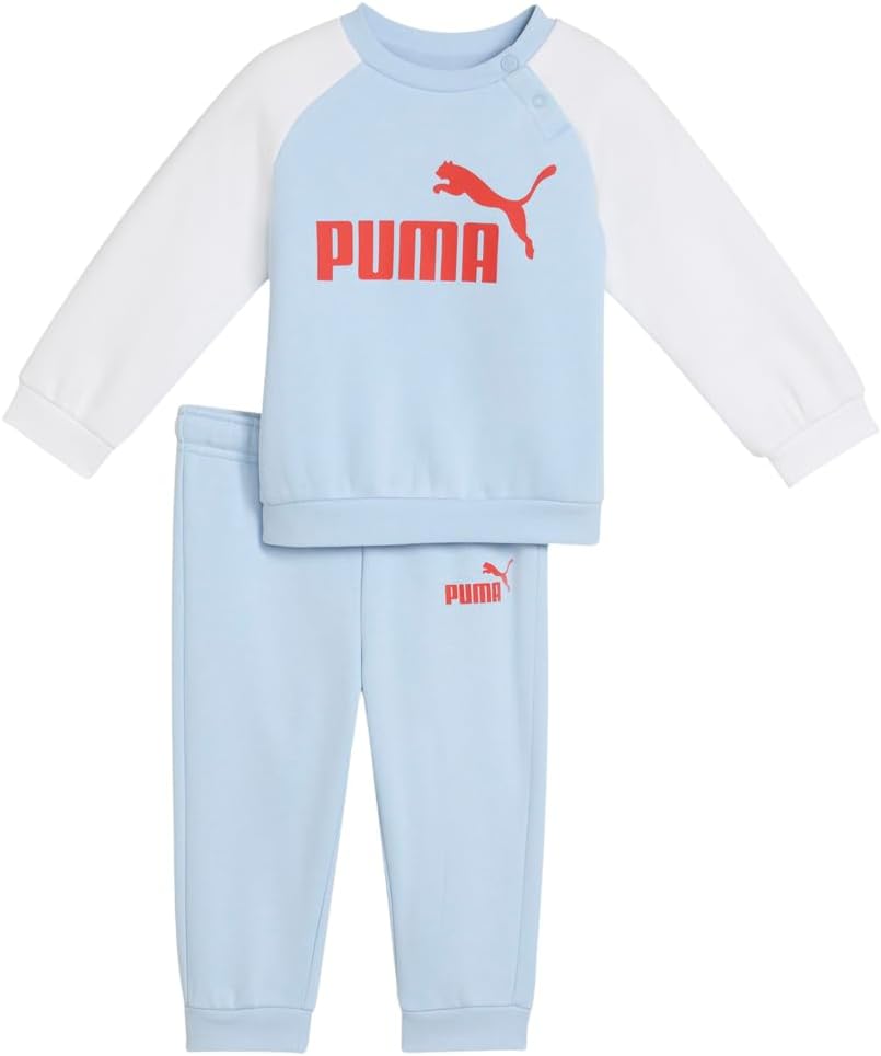 Detalle de PUMA Minicats ESS Raglan Crew Set für Baby – Fl INF, gestrickte Anzüge