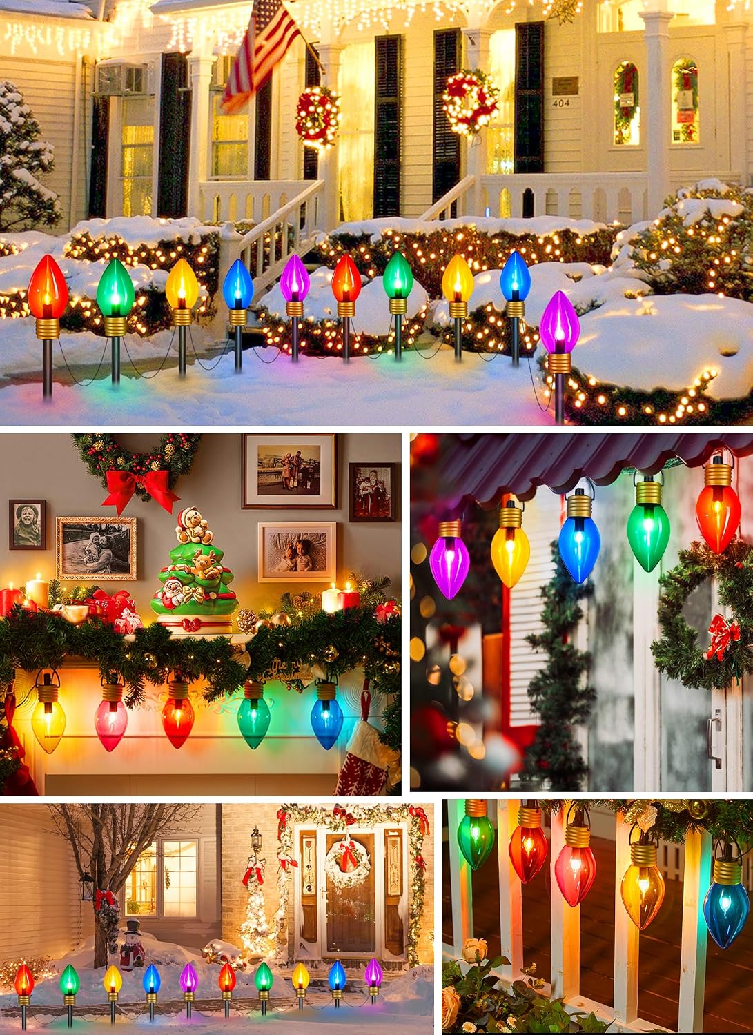 Thumbnail 6 de Jumbo C9 Christmas Pathway Lights, 5 Bulbs
