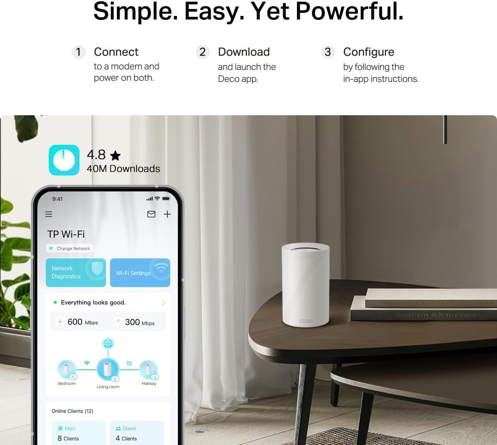 Thumbnail 6 de TP-Link Deco BE68 Wi‑Fi 7 Mesh WLAN Set (2er Pack) – BE14000 mit 10G-/2,5G-Ports und MLO