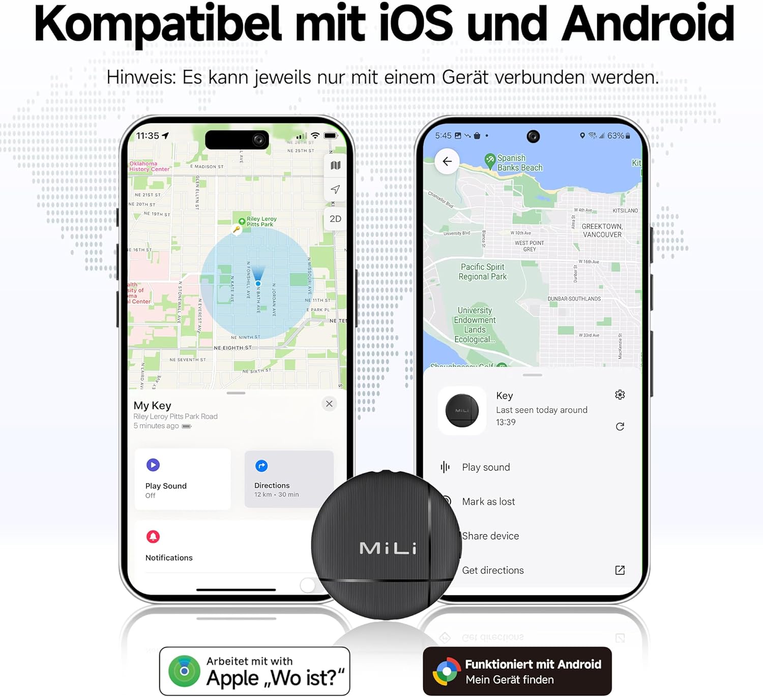 Thumbnail 1 de MiLi LiTag Duo Traceur Localisateur Bluetooth (compatible iOS & Android) — Pack de 4