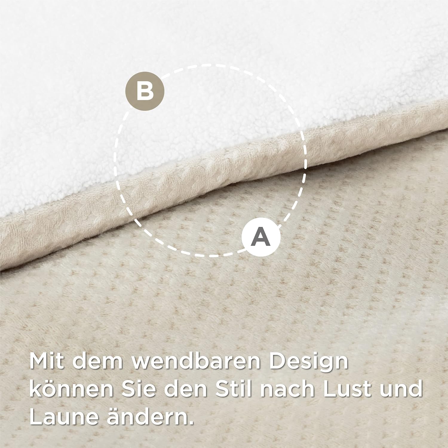 Detalle de BEDSURE Flauschige Bettwäsche 155x220 Grau