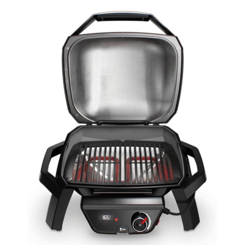 Detalle de Weber Pulse 1000: barbacoa eléctrica de 1800 W para balcón, superficie 410x310 mm