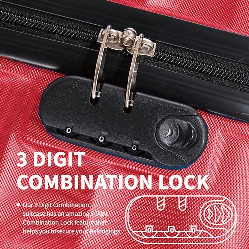 Thumbnail 4 de FLYMAX 55x40x20 Cabin Bag — 40L Lightweight Carry-On (2.5kg, Red) for Ryanair and More