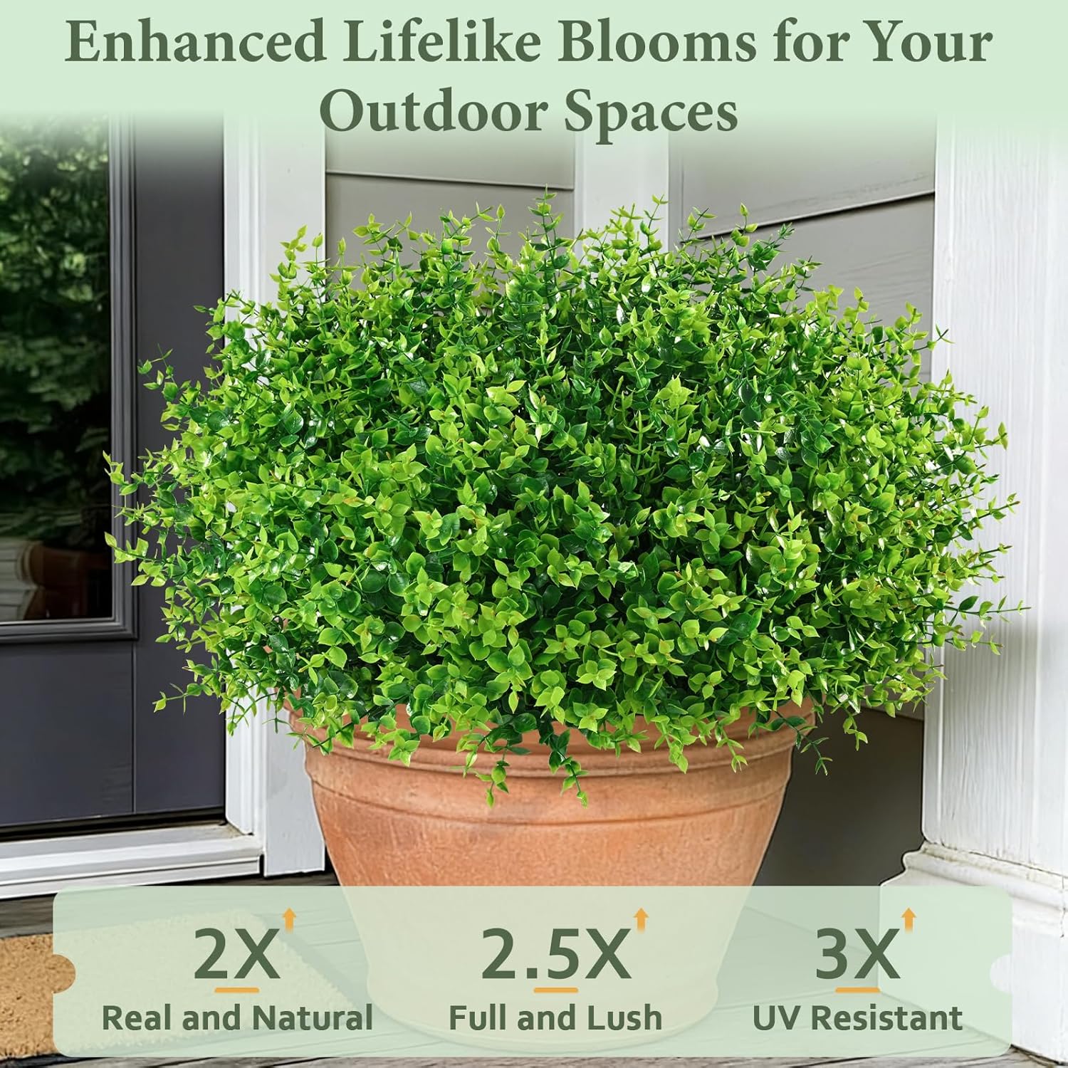 Thumbnail 2 de Yastouay Outdoor UV-Resistant Artificial Flowers in 14 Bundles – Lifelong Color for Front Porches and Window Boxes