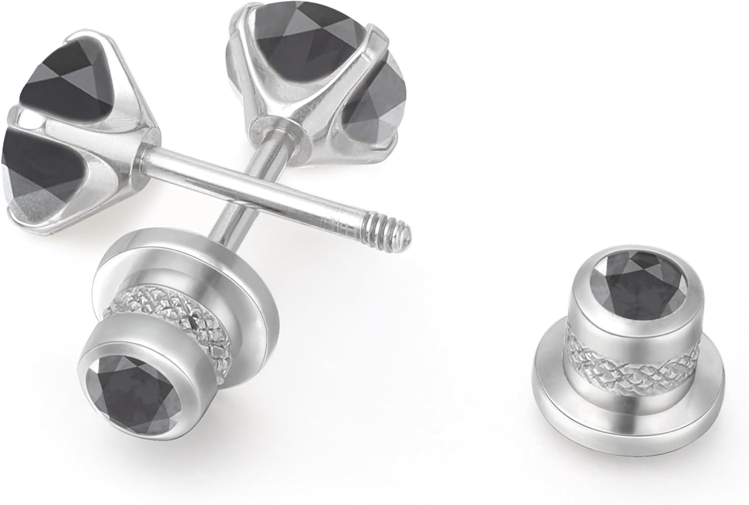 Thumbnail 5 de Limerencia Titan Ohrringe mit Schraubverschluss – G23 Titan, 5 mm CZ, hypoallergen, 20G