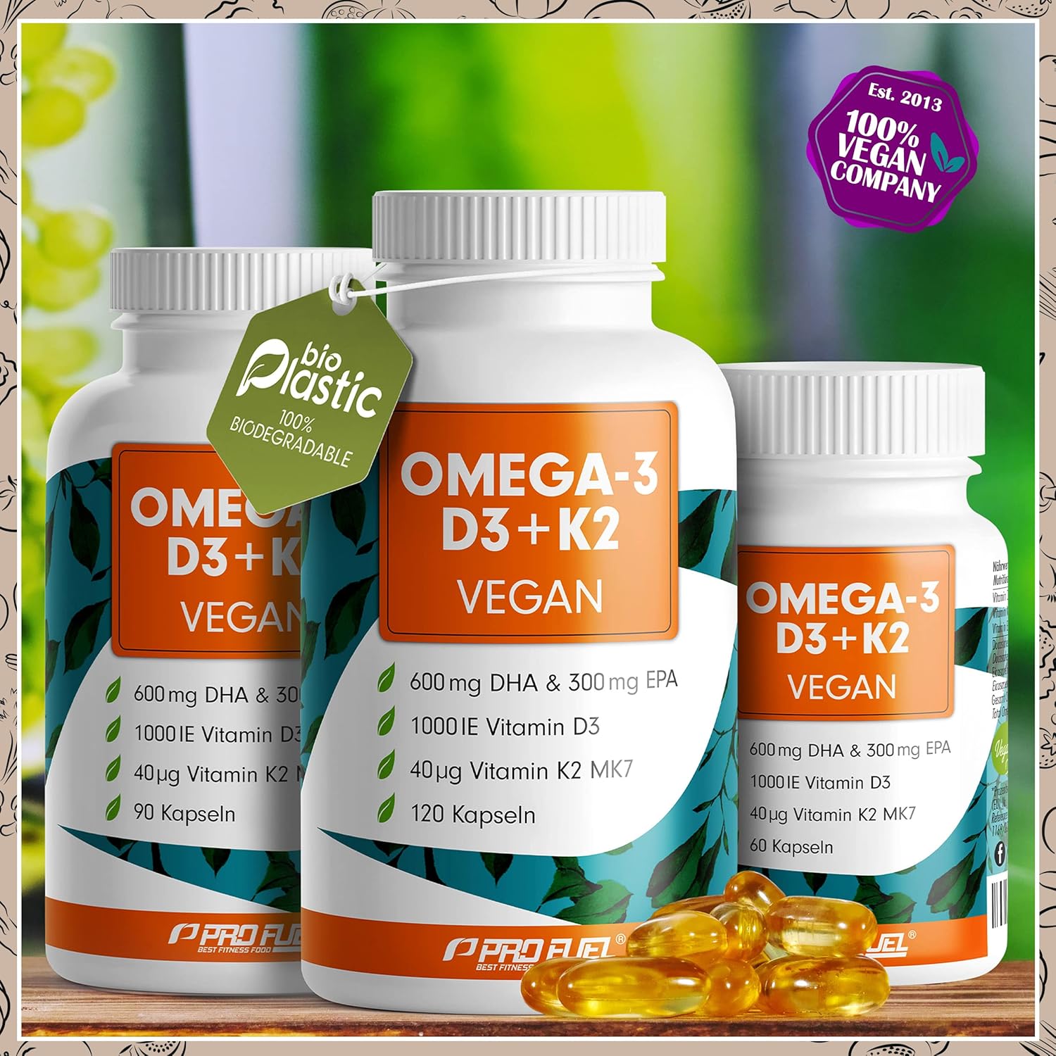 Detalle 2 de Omega-3 vegan 1100 mg Tagesdosis đź’Š
