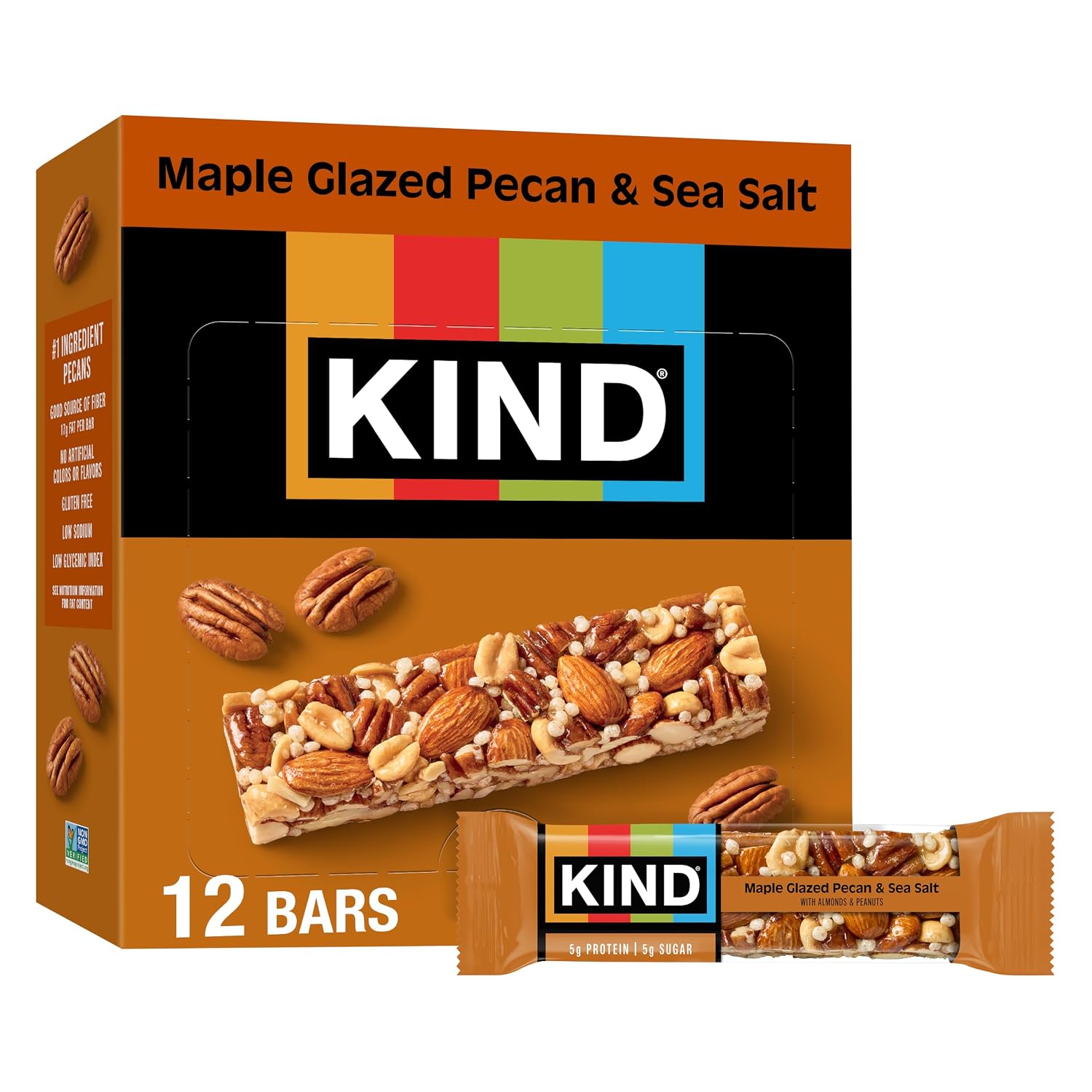 Thumbnail 4 de KIND Healthy Snacks Bars, Dark Chocolate Nuts & Sea Salt – Gluten Free, Low Sugar, High Fiber, 6g Protein (12 Count)
