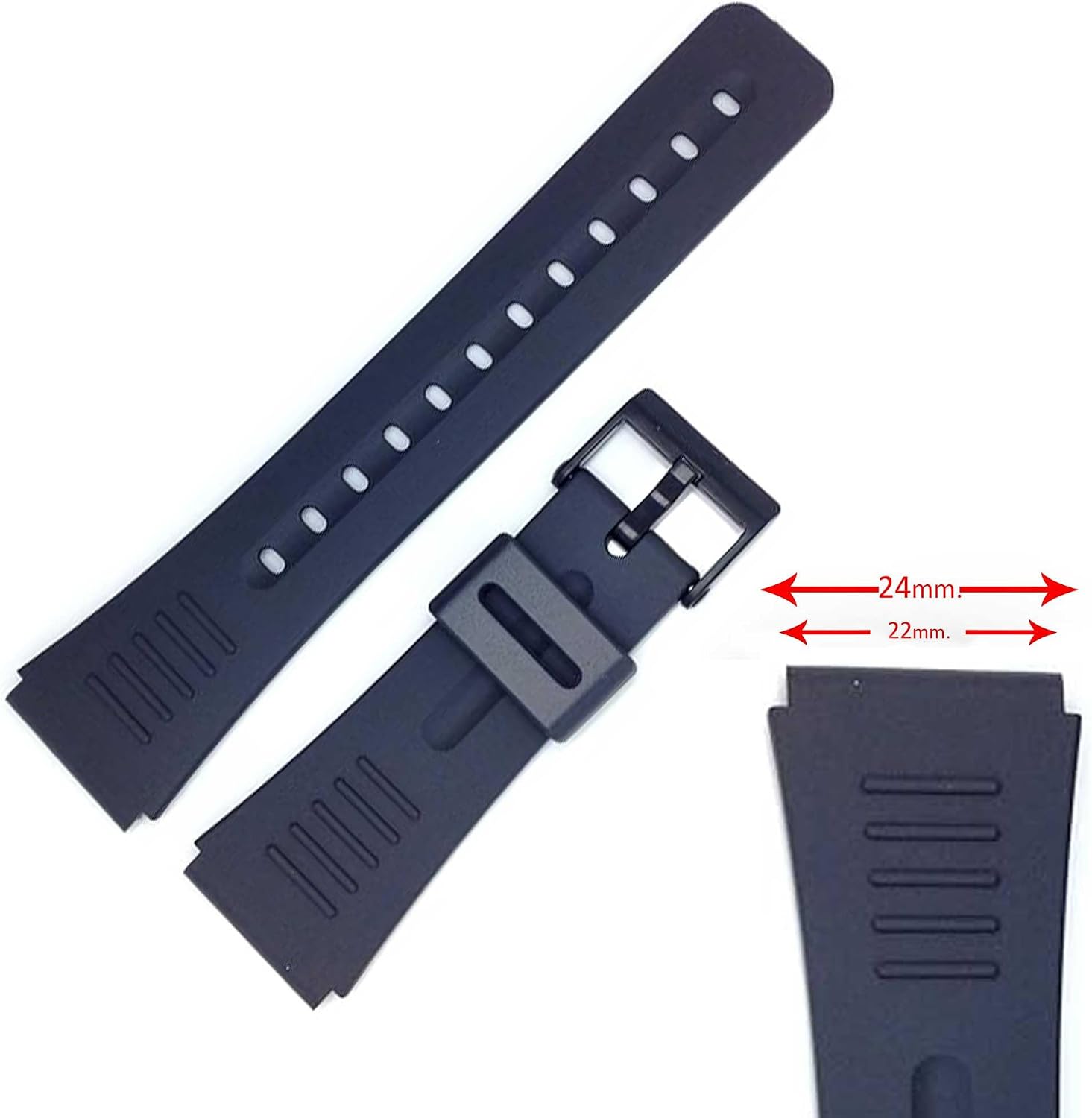 Detalle 2 de Cinturino nero 22mm Casio CMD-40 DBC-40