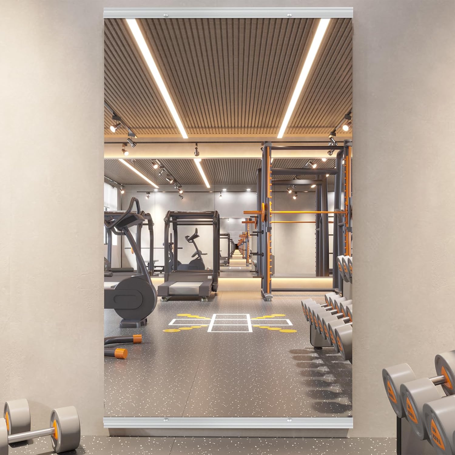 Thumbnail 6 de pertetey New Upgrade Bathroom Mirror 36x30 Black Metal Frame, Tempered Glass Wall Mounted Vanity Mirror