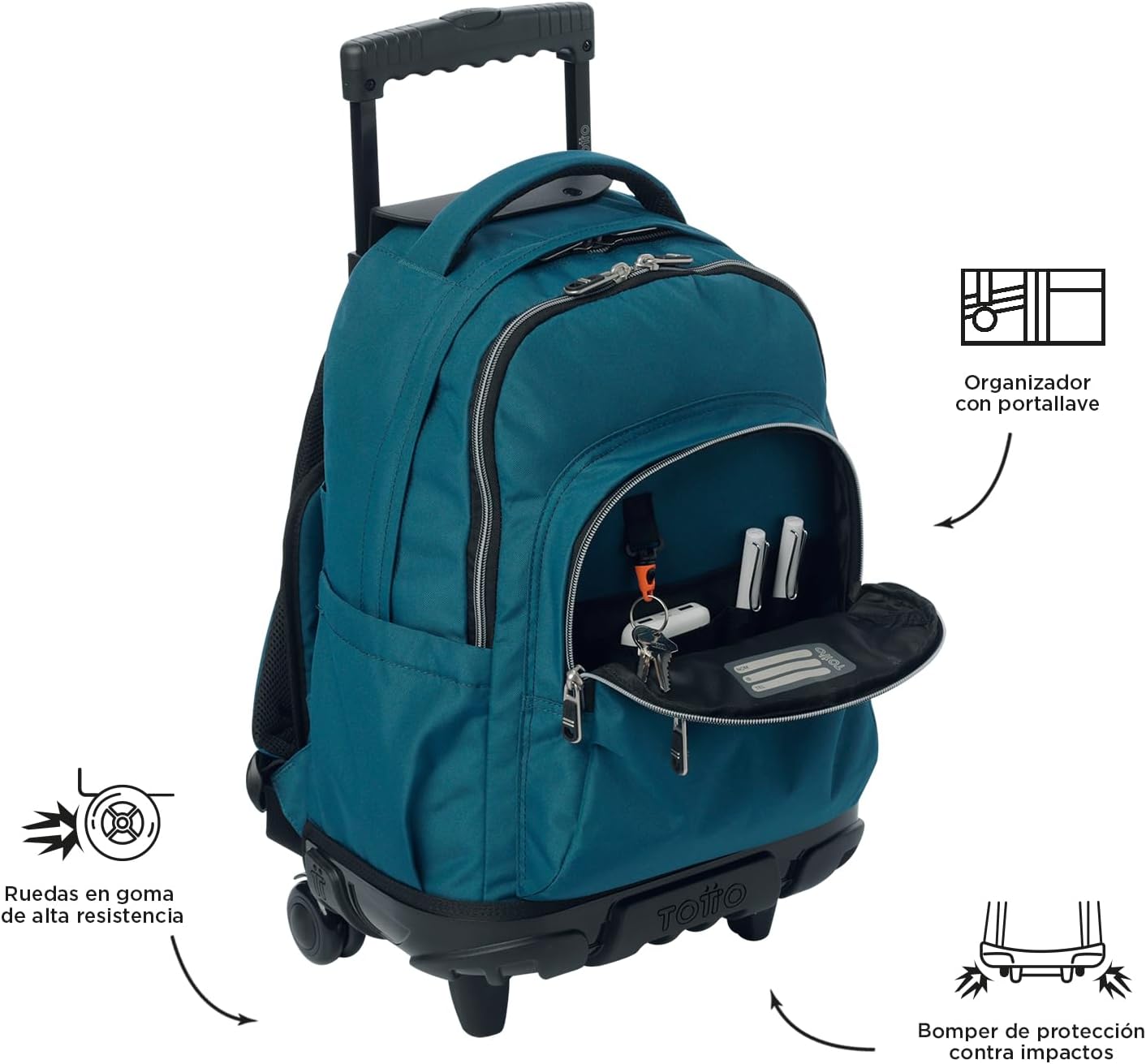 Thumbnail 6 de Totto Renglones Mochila escolar con ruedas 26,21 L