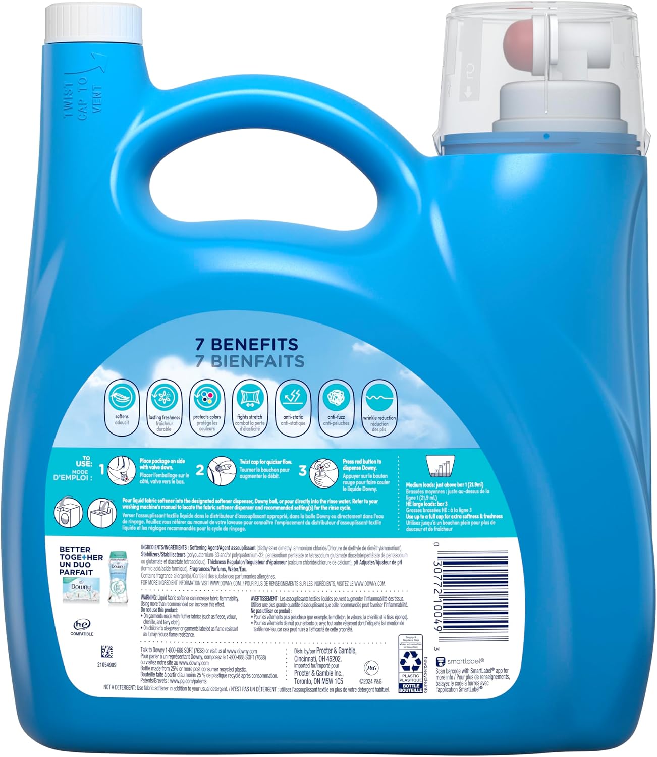 Thumbnail 6 de Downy 30772119884 Ultra Laundry Liquid Fabric Softener, Cool Cotton, 4.16 L