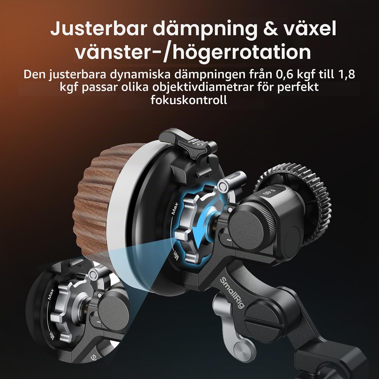 Thumbnail 2 de SMALLRIG F60 5163 följefokus med A/B-stopp och steglös dämpning
