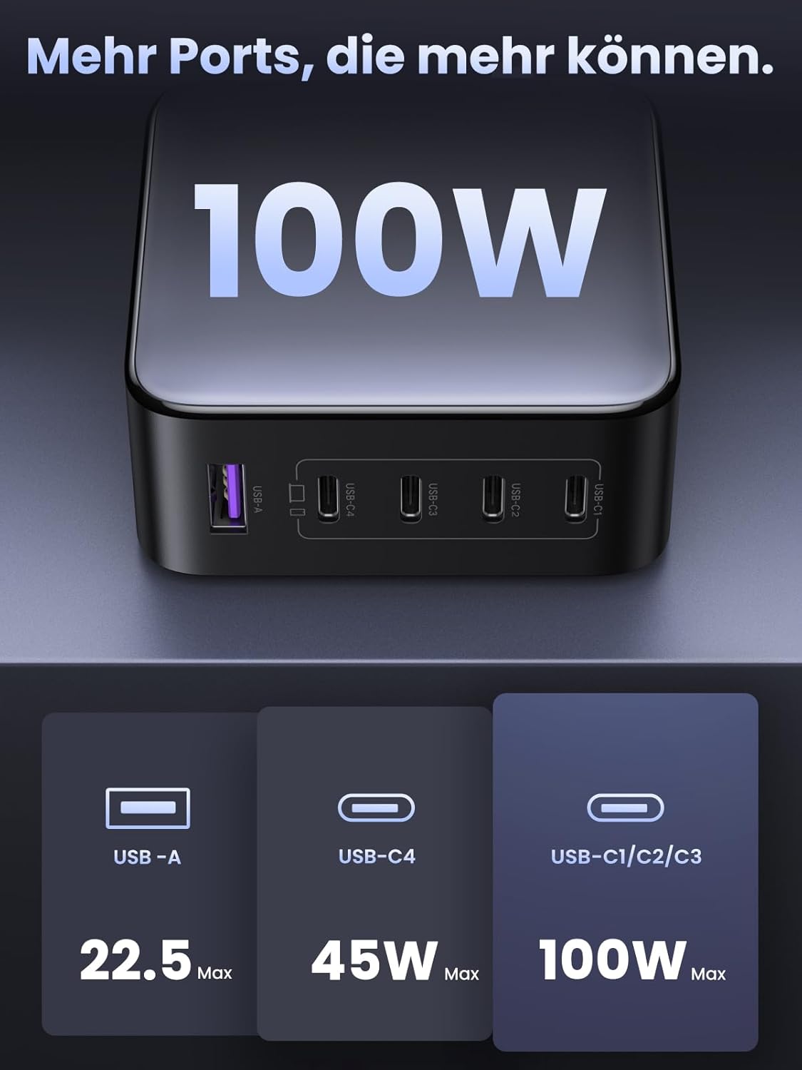 Thumbnail 4 de UGREEN Nexode 100W 5‑Port Ladegerät