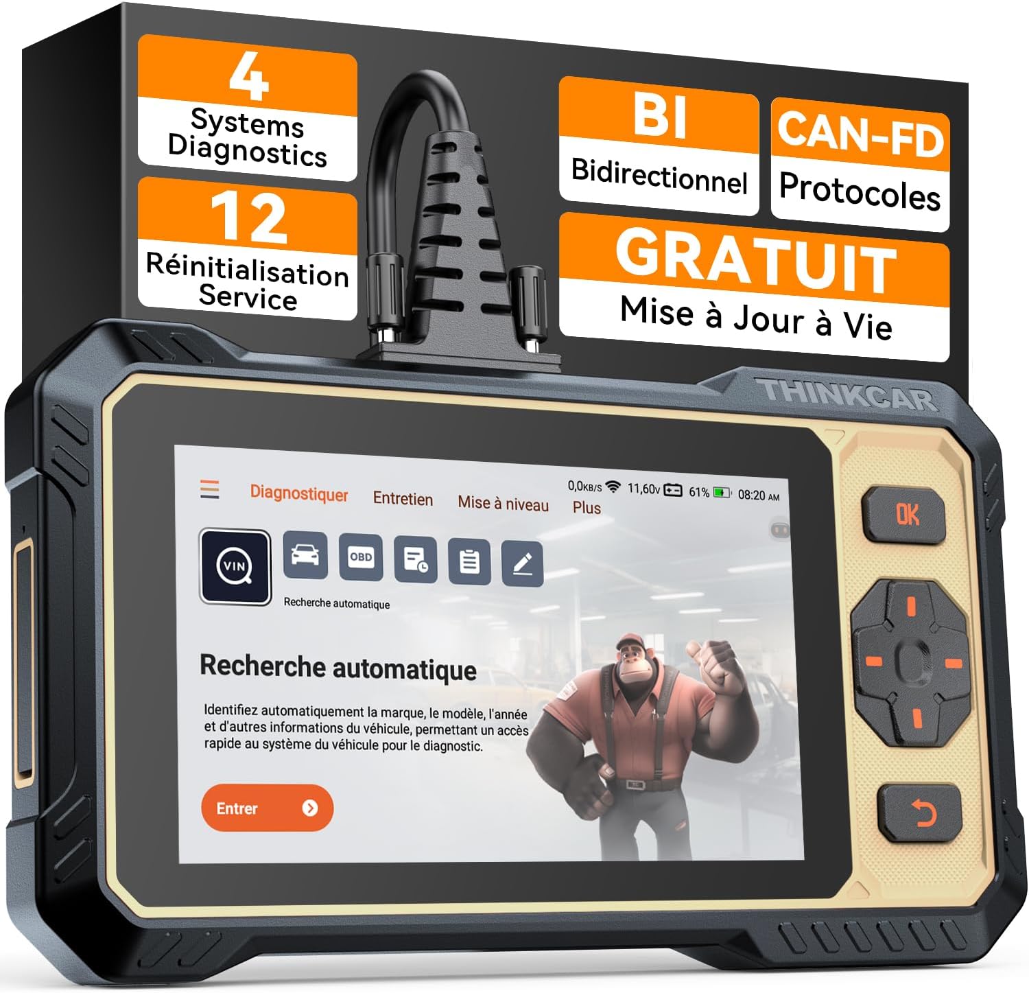 Detalle de THINKCAR ThinkScan 662 valise diagnostic OBD2